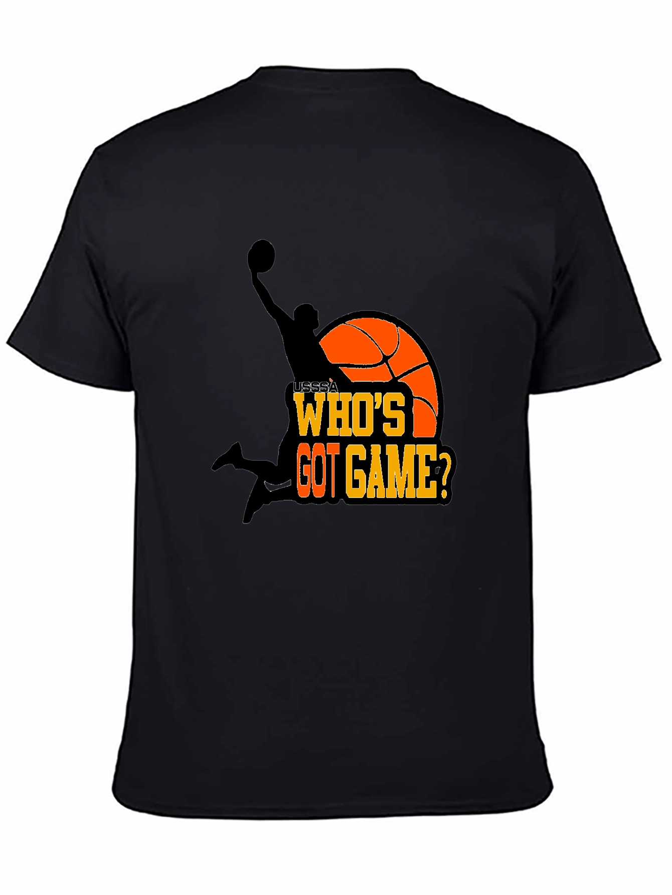 Black Who's Got Game? Basketball T-Shirt view 4