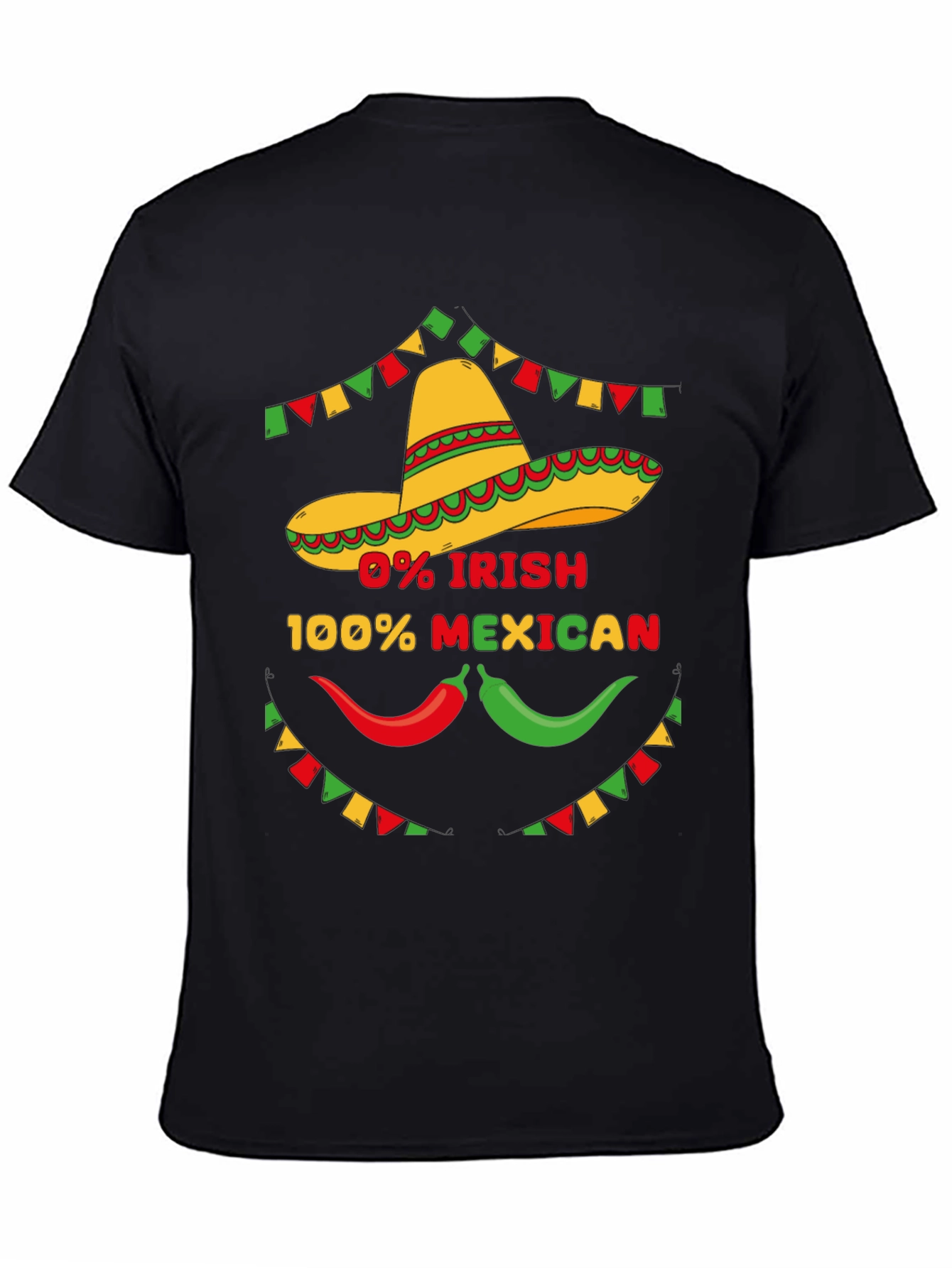 Funny 0% Irish 100% Mexican Graphic Tee - 4