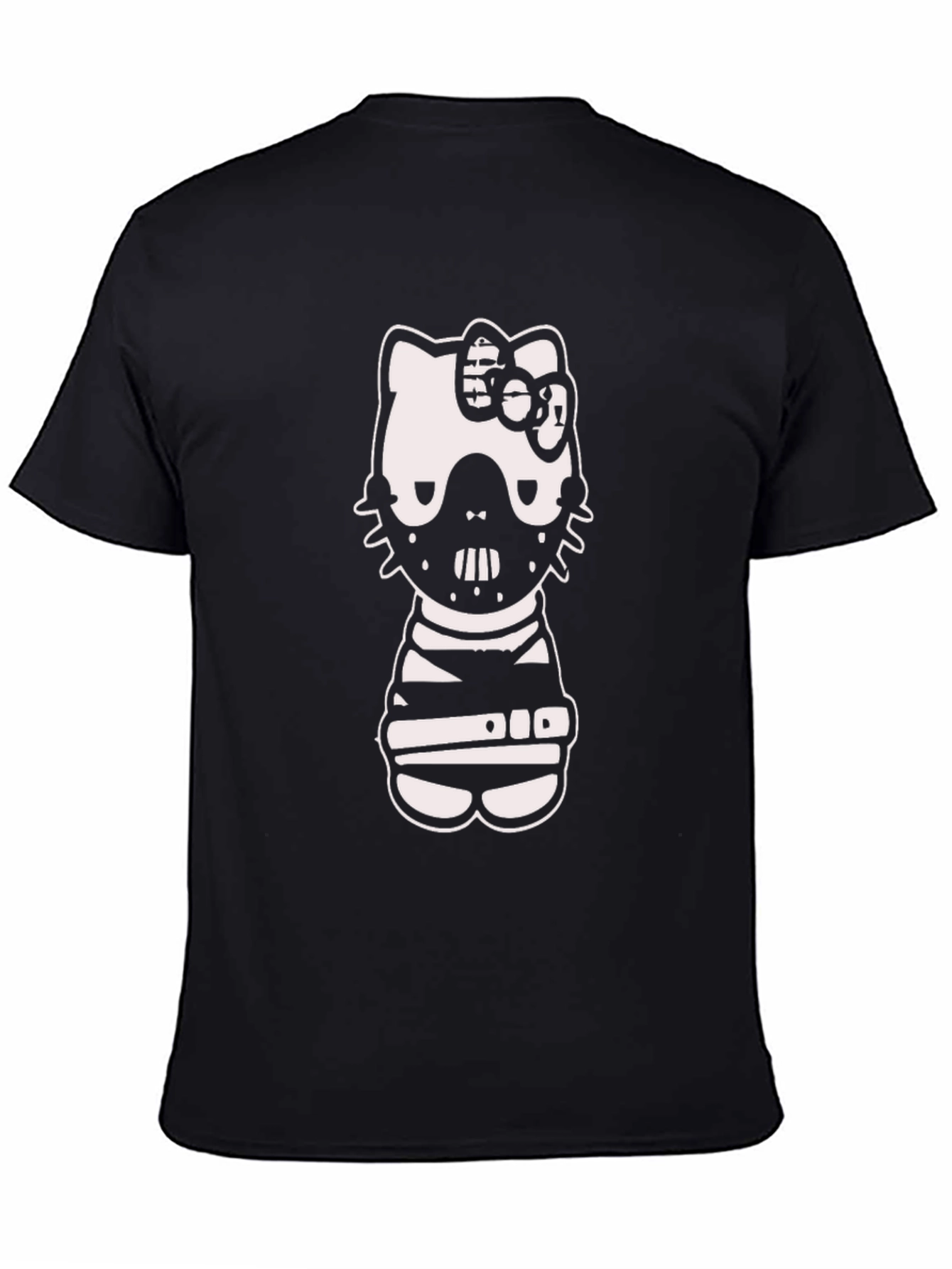 Black Hello Kitty Hannibal Lecter T-Shirt view 4