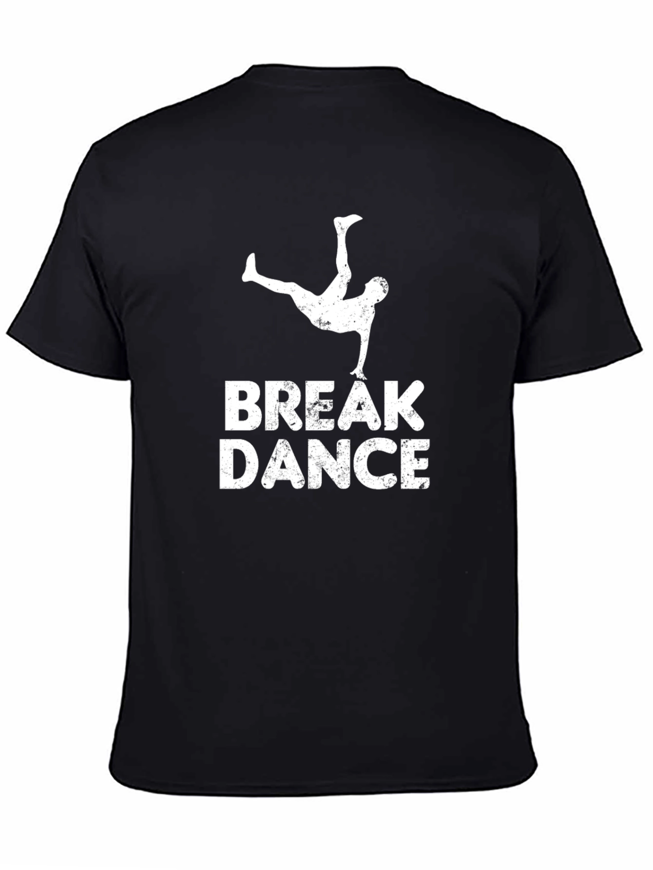 Black Break Dance Graphic T-Shirt - Black Cotton Tee view 4