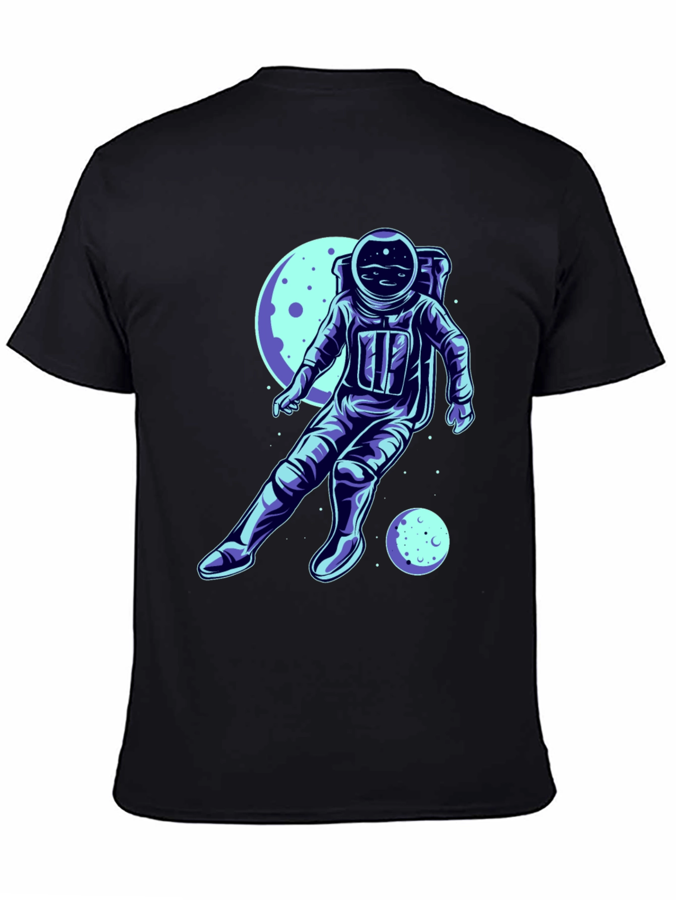 Black Astronaut Graphic Tee - Space Adventure Shirt view 4