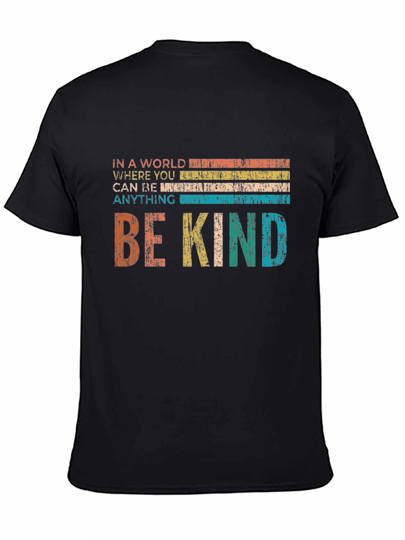 Black Be Kind Vintage Style Graphic Tee view 4