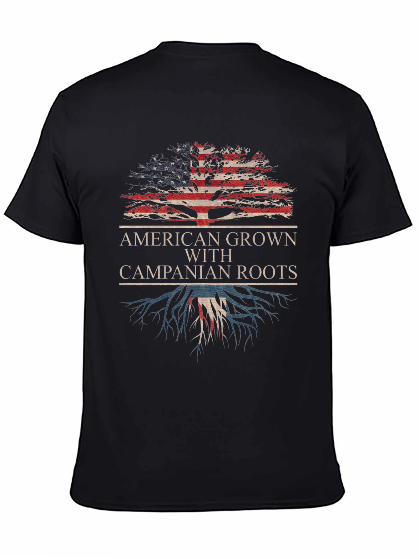 Black American Grown Campanian Roots T-Shirt view 4