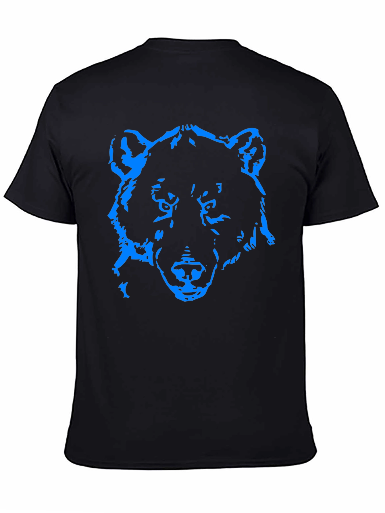 Black Bold Bear Graphic Tee - Men's Black Crew Neck Shirt view 4