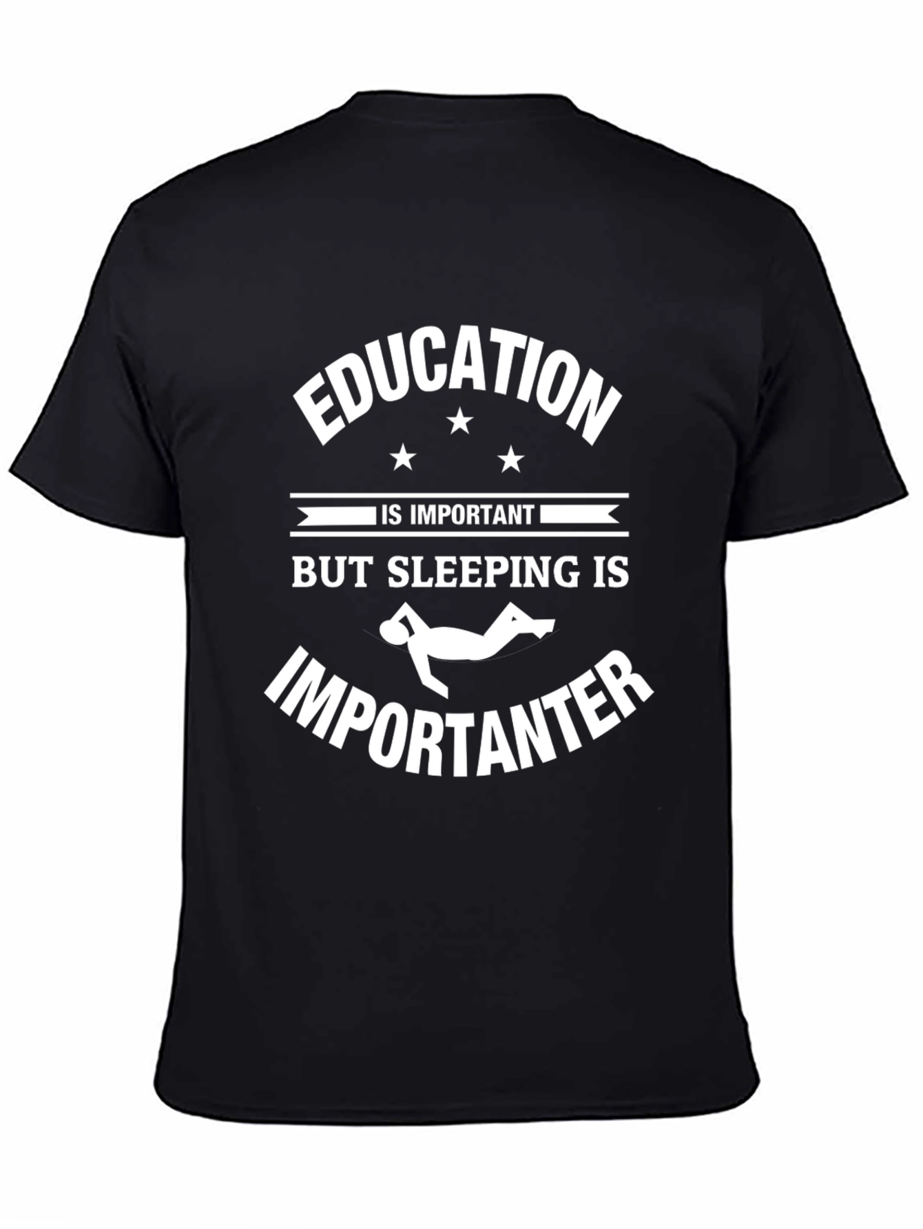Black Education Important-Sleeping More T-Shirt view 4