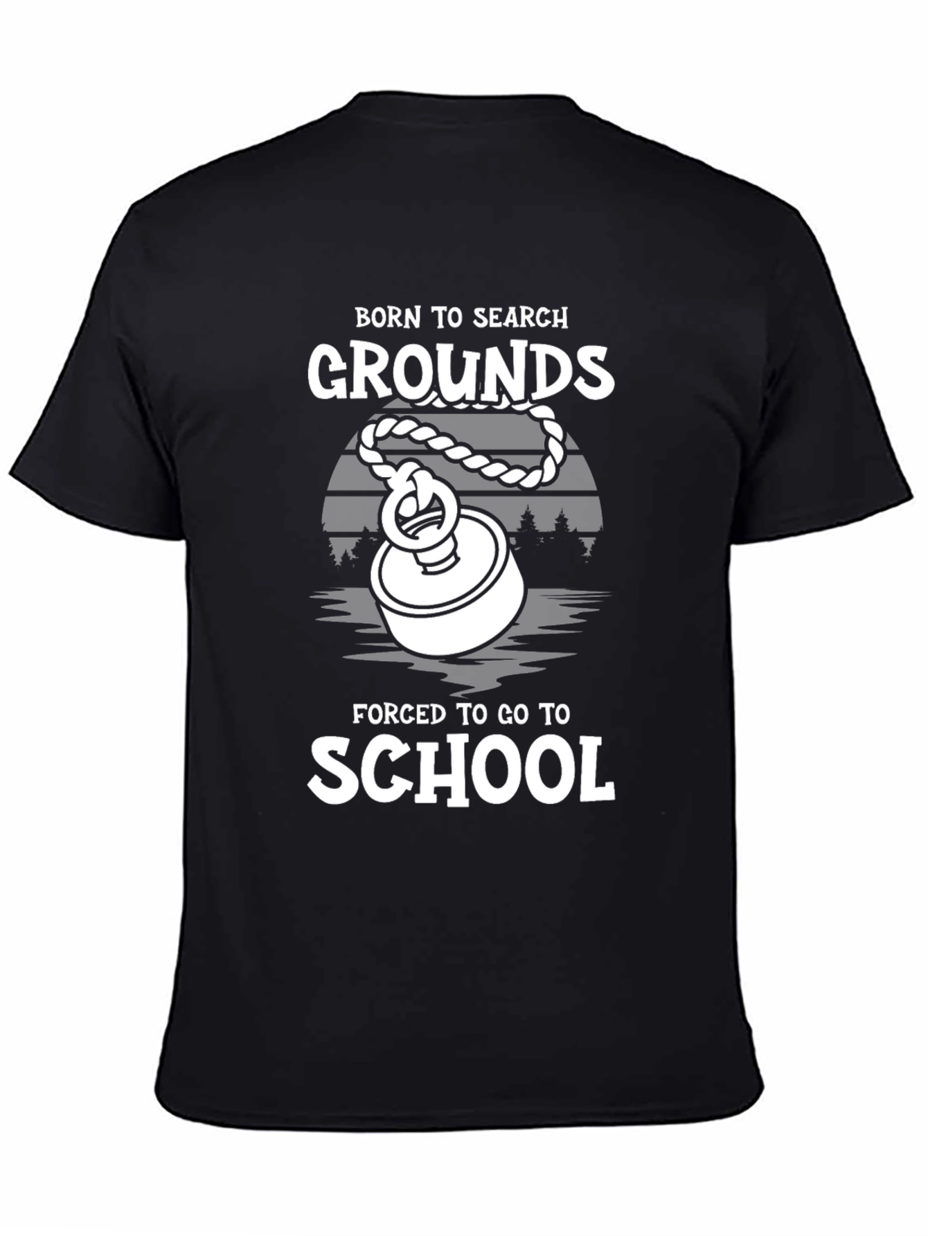 Black Born to Search Grounds T-Shirt view 4