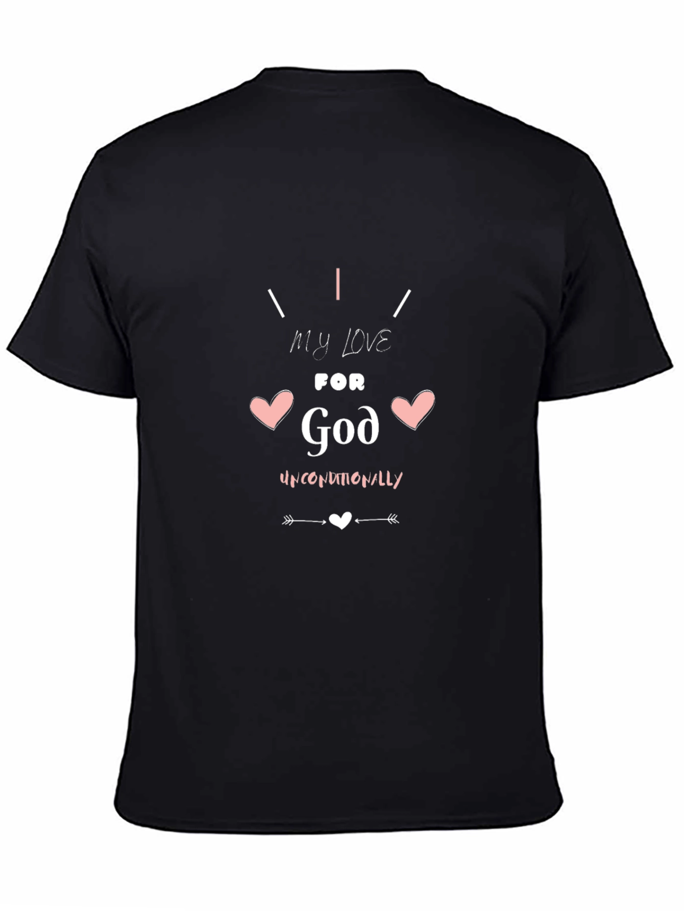 Black My Love For God T-Shirt view 4