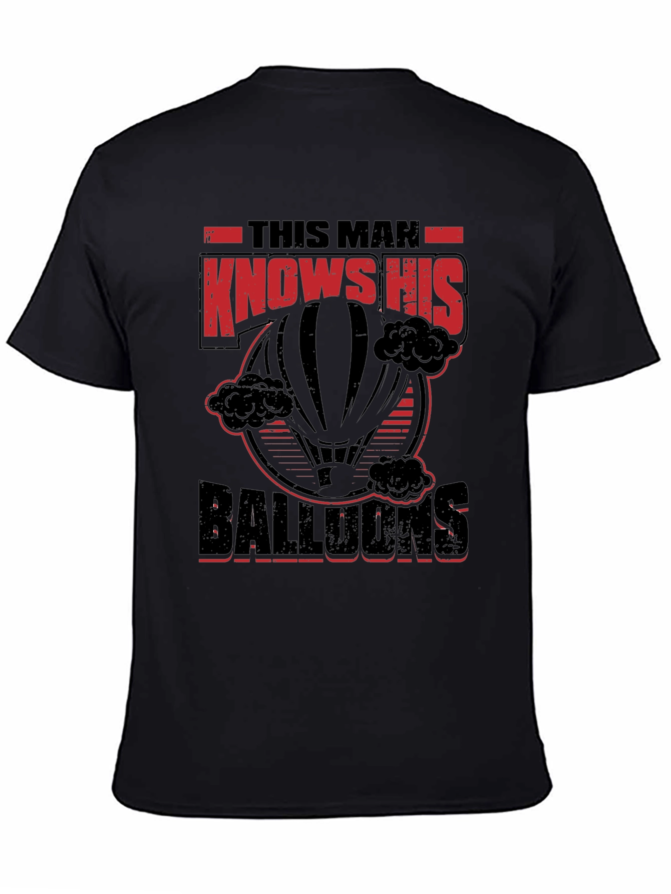 Black This Man Knows His Balloons Graphic T-Shirt view 4