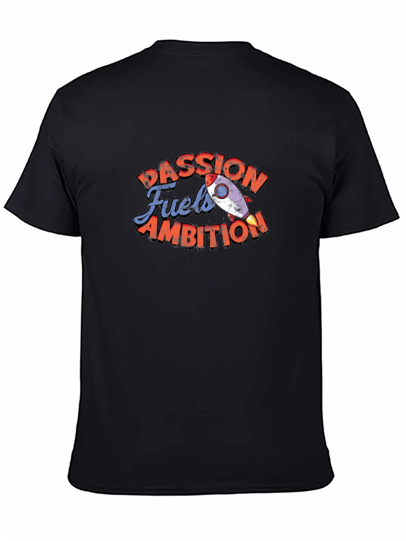 Black Passion Fuels Ambition Graphic T-Shirt view 4