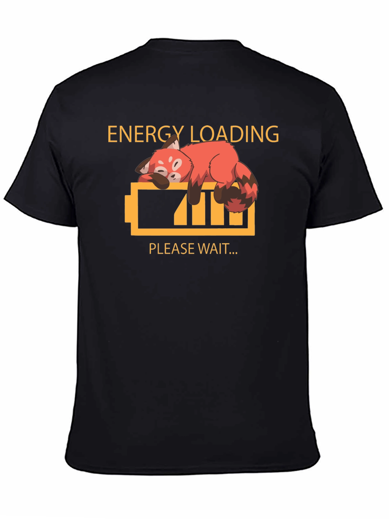 Black Energy Loading Red Panda T-Shirt view 4