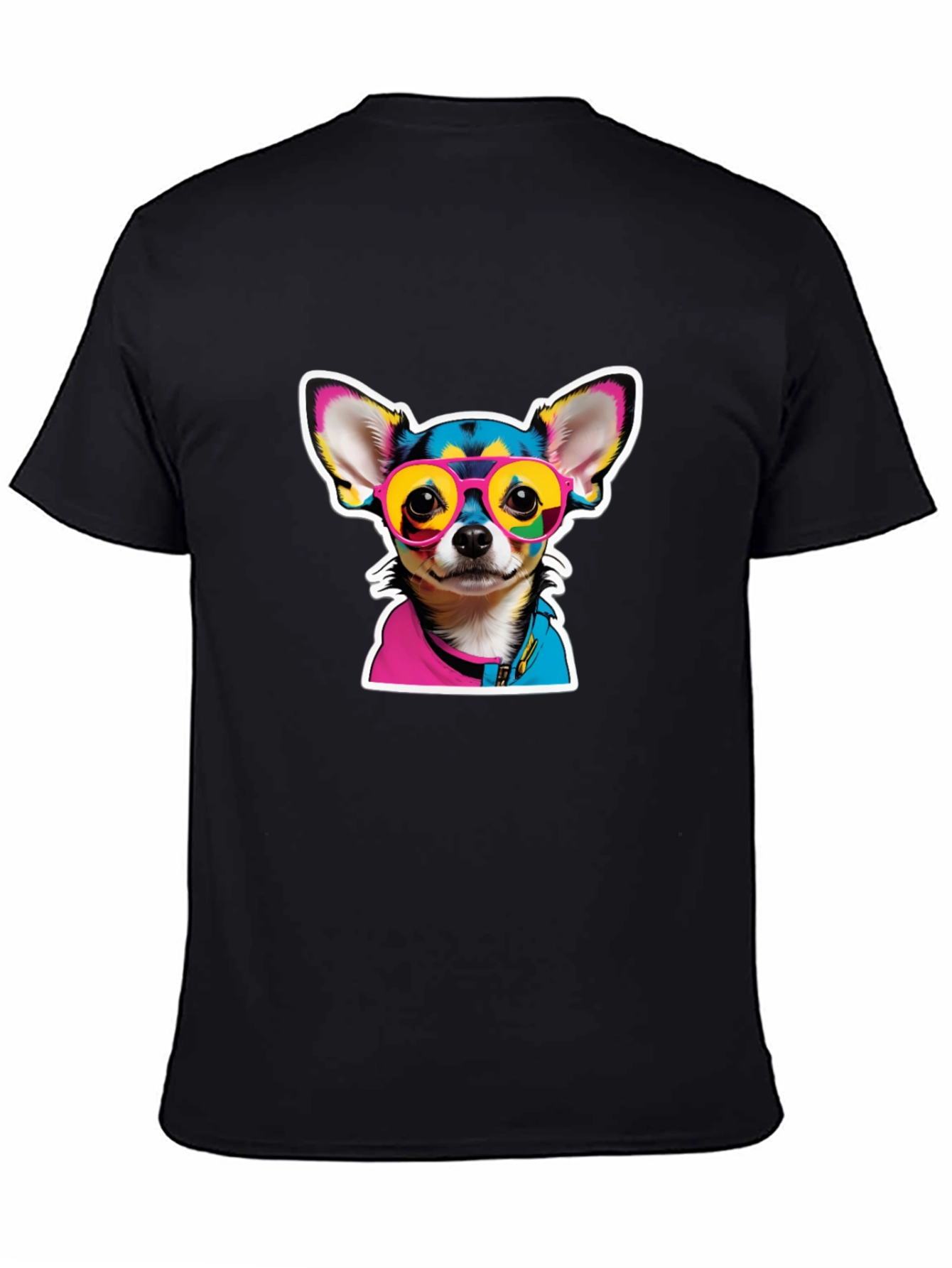 Black Cool Chihuahua Graphic Tee - Stylish Dog Lover Shirt view 4