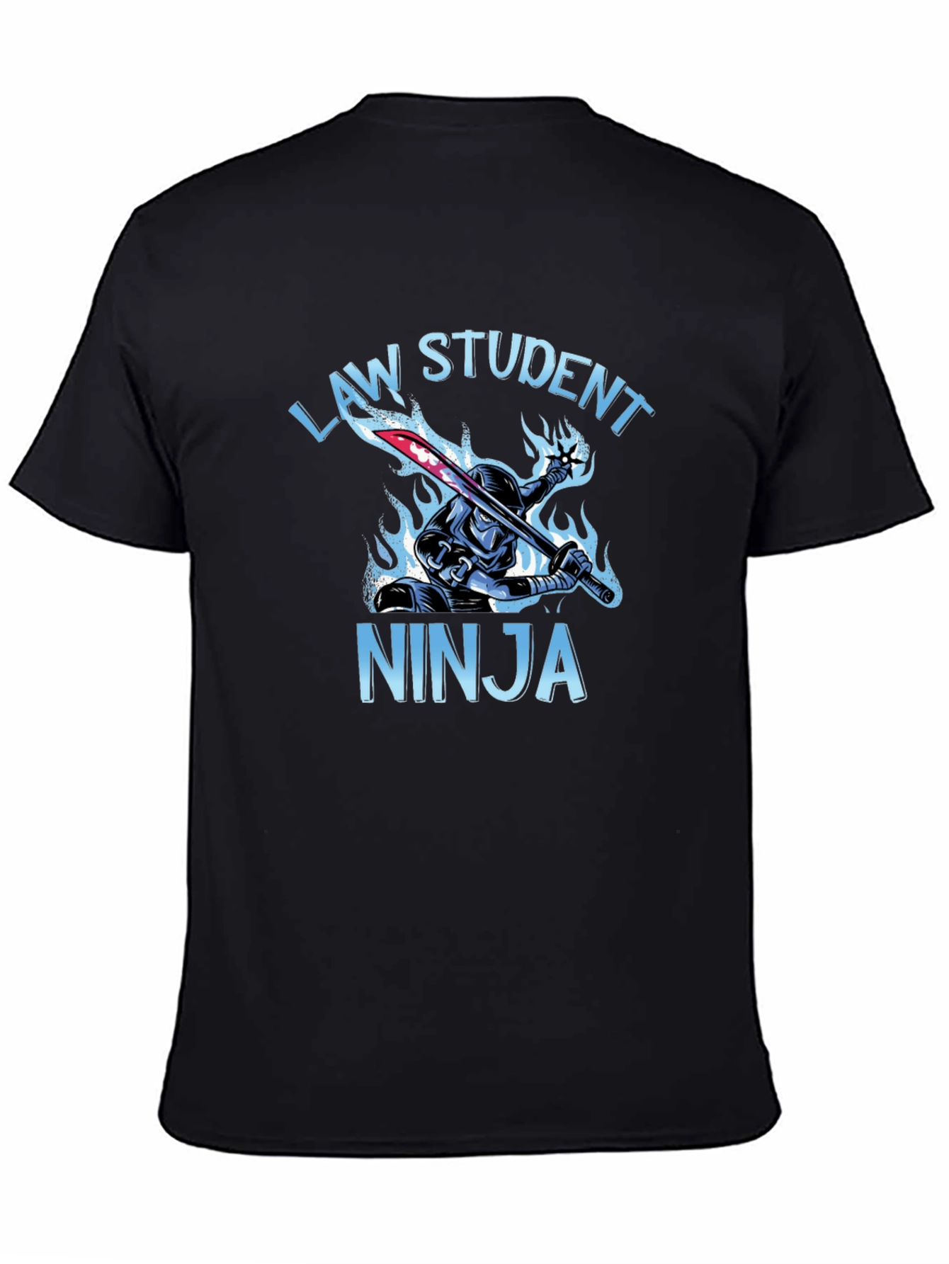 Black Law Student Ninja Graphic T-Shirt view 4