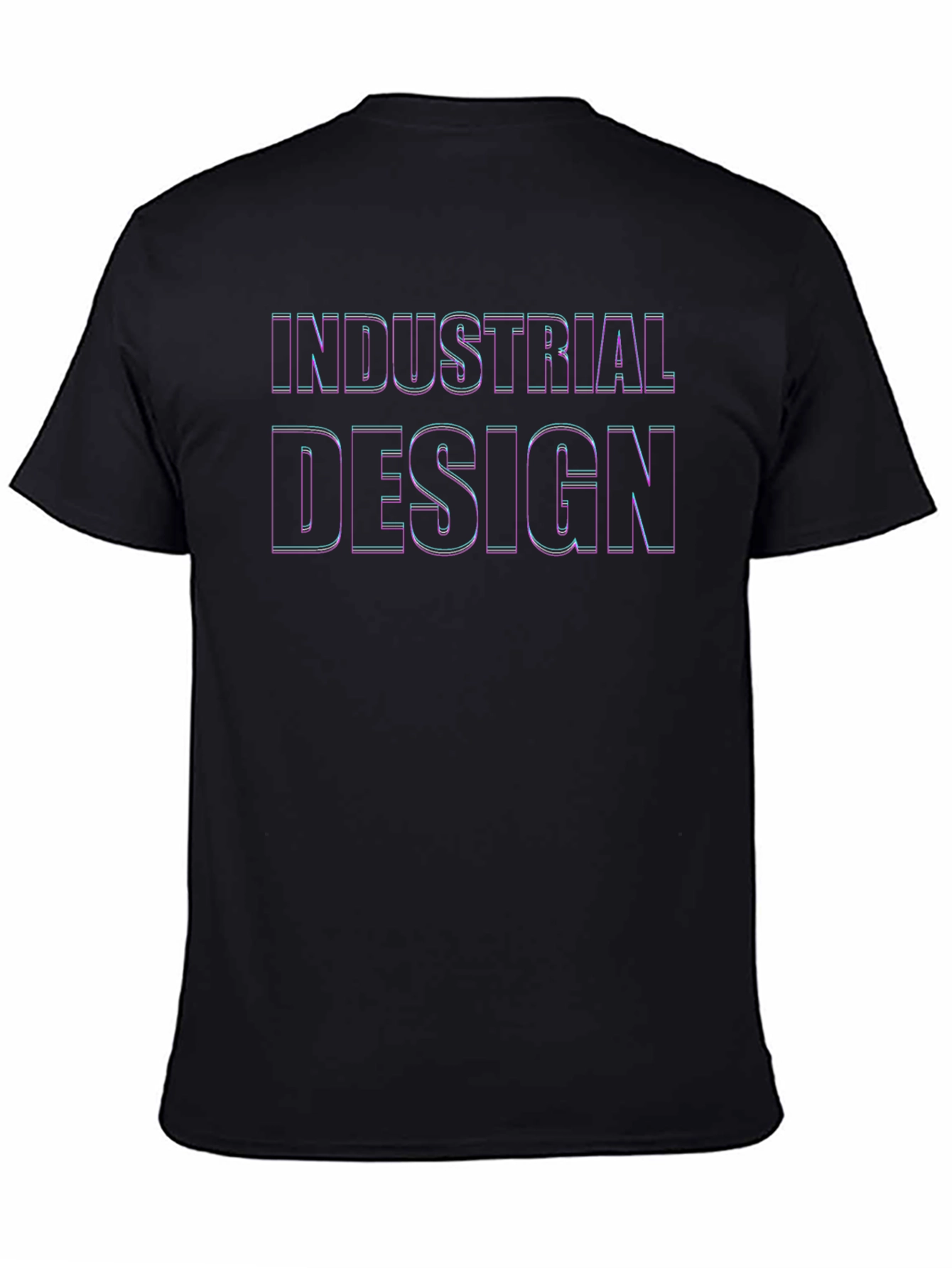 Black Industrial Design Graphic Tee - Modern Style view 4