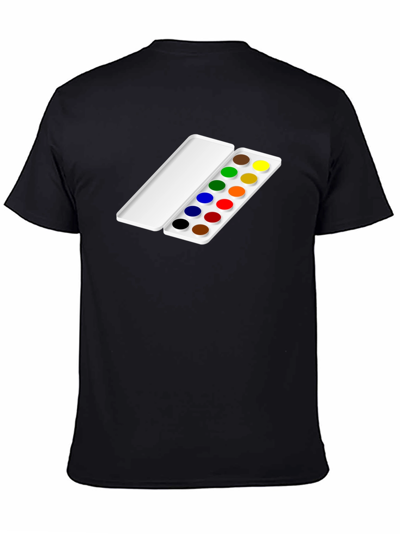 Black Artist Palette T-Shirt - Colorful Creativity view 4