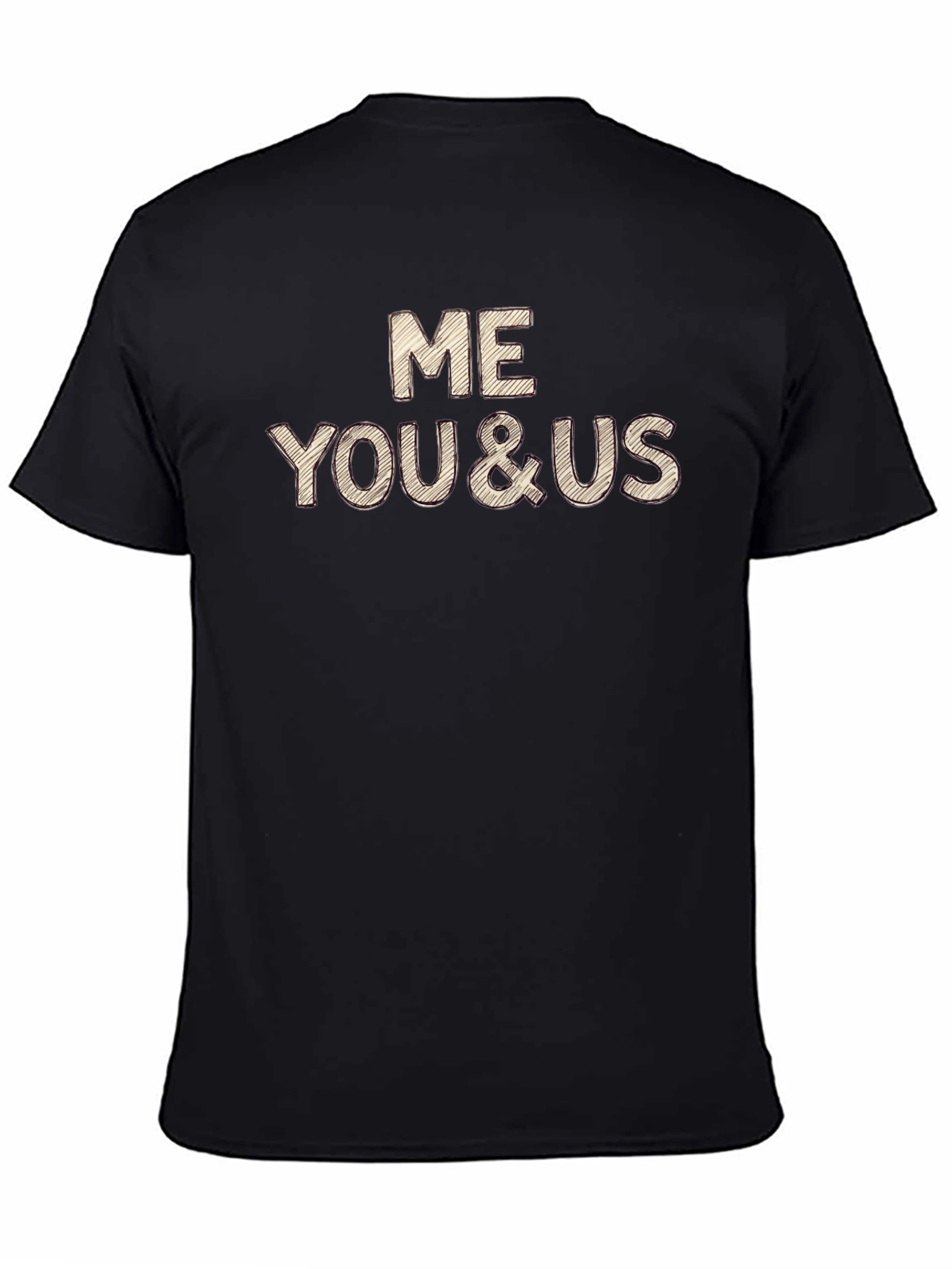 Black Me You and Us Graphic Tee - Soft Cotton Blend Casual T-Shirt view 4