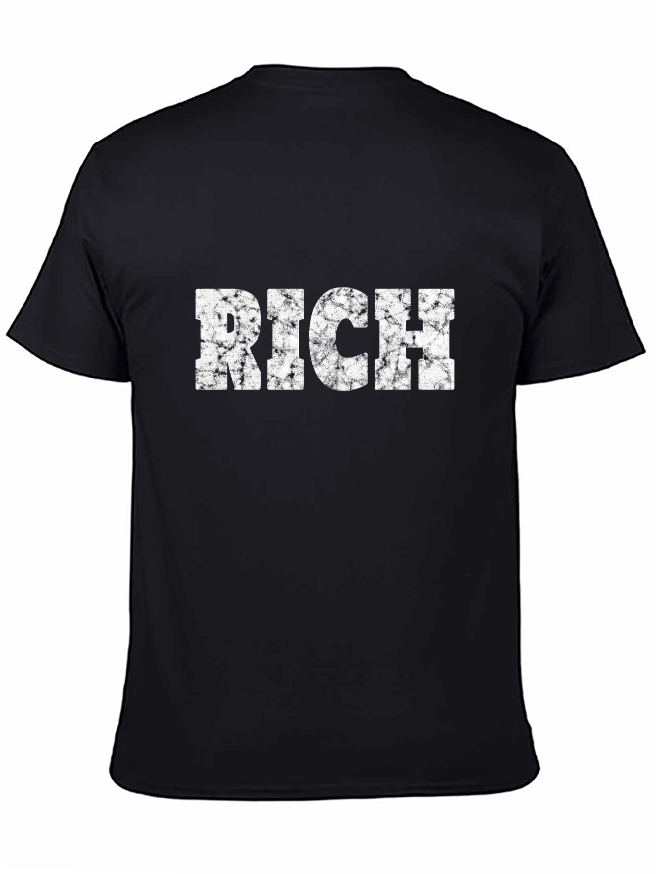 Black Rich Graphic Tee - Black Casual T-Shirt view 4