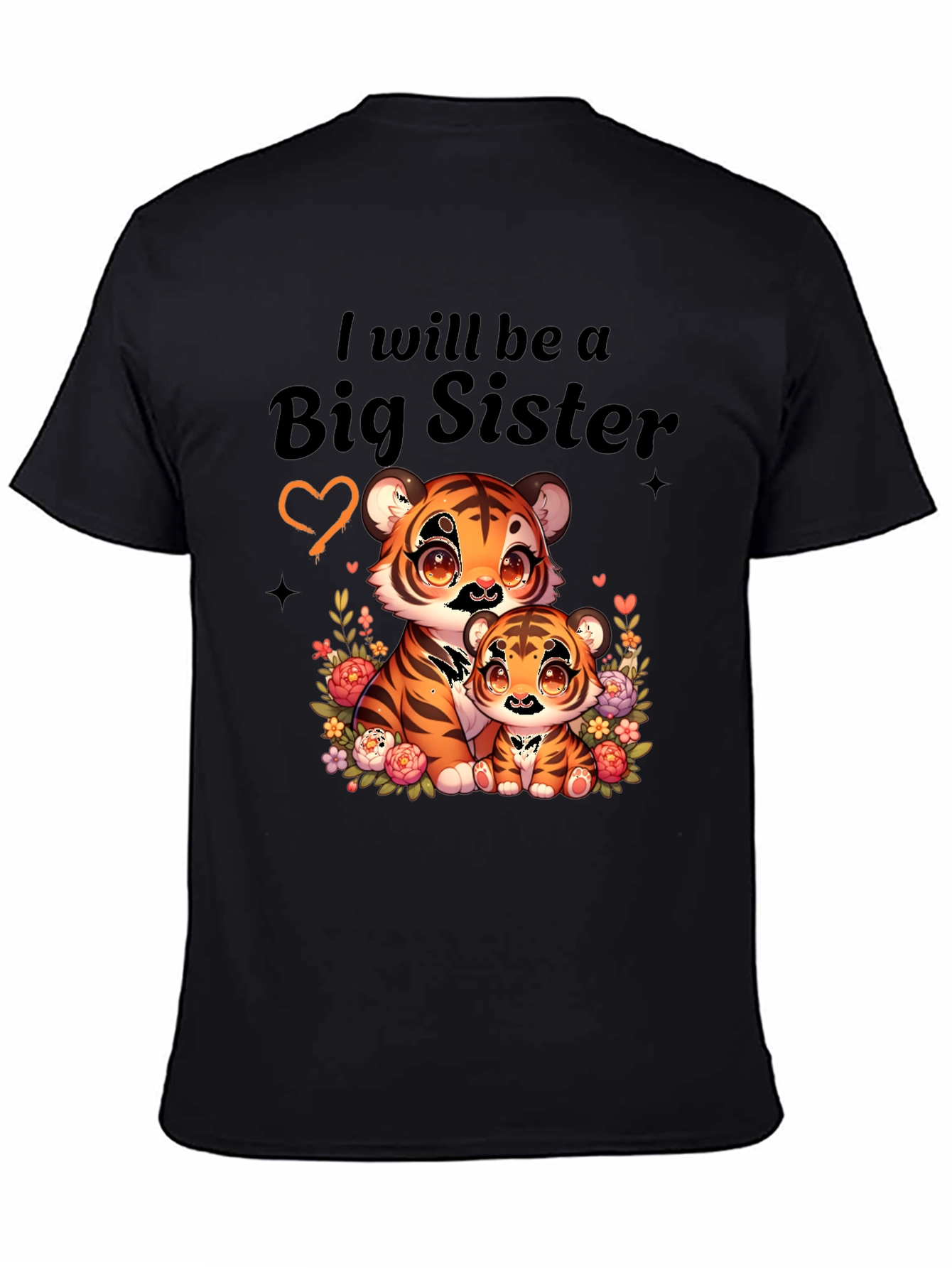 Black Big Sister Tiger Tee view 4
