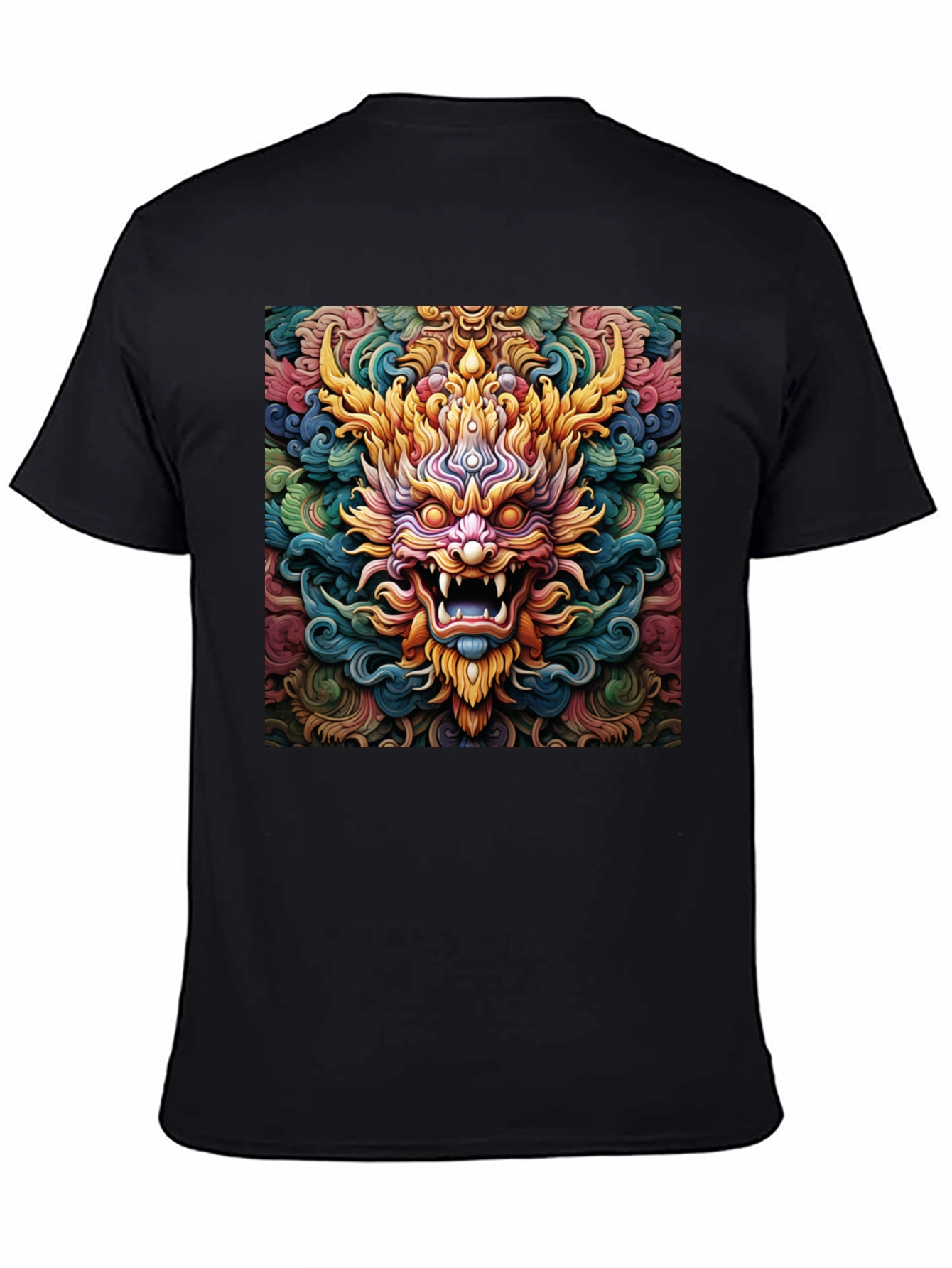 Black Dragon Graphic Tee - Unique Colorful Design view 4