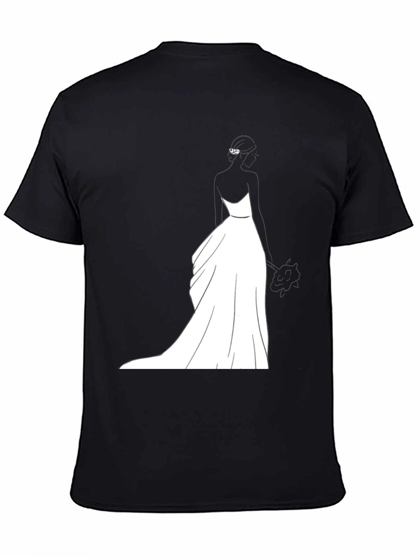 Bride Graphic T-Shirt - Black Wedding Design - 4