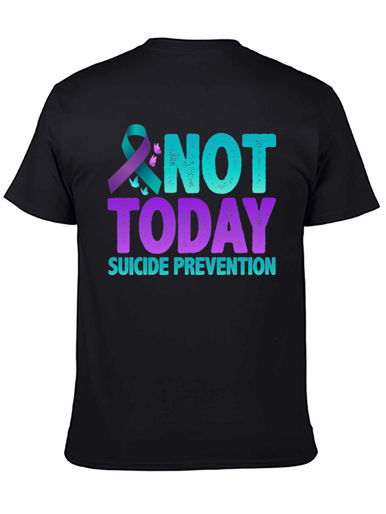 Black Suicide Prevention Awareness Graphic Tee view 4