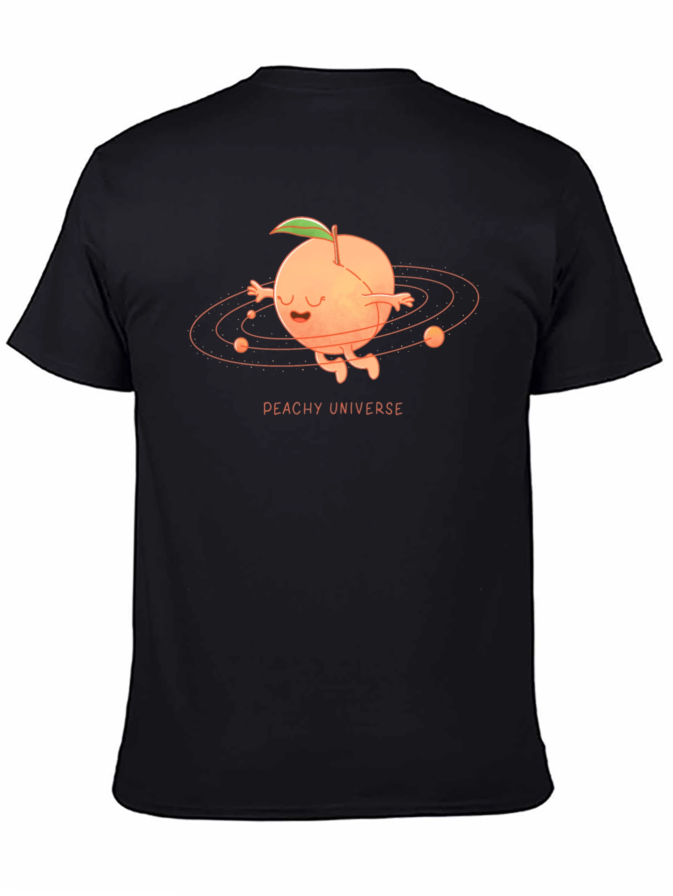 Black Peachy Universe Graphic Tee - Black view 4