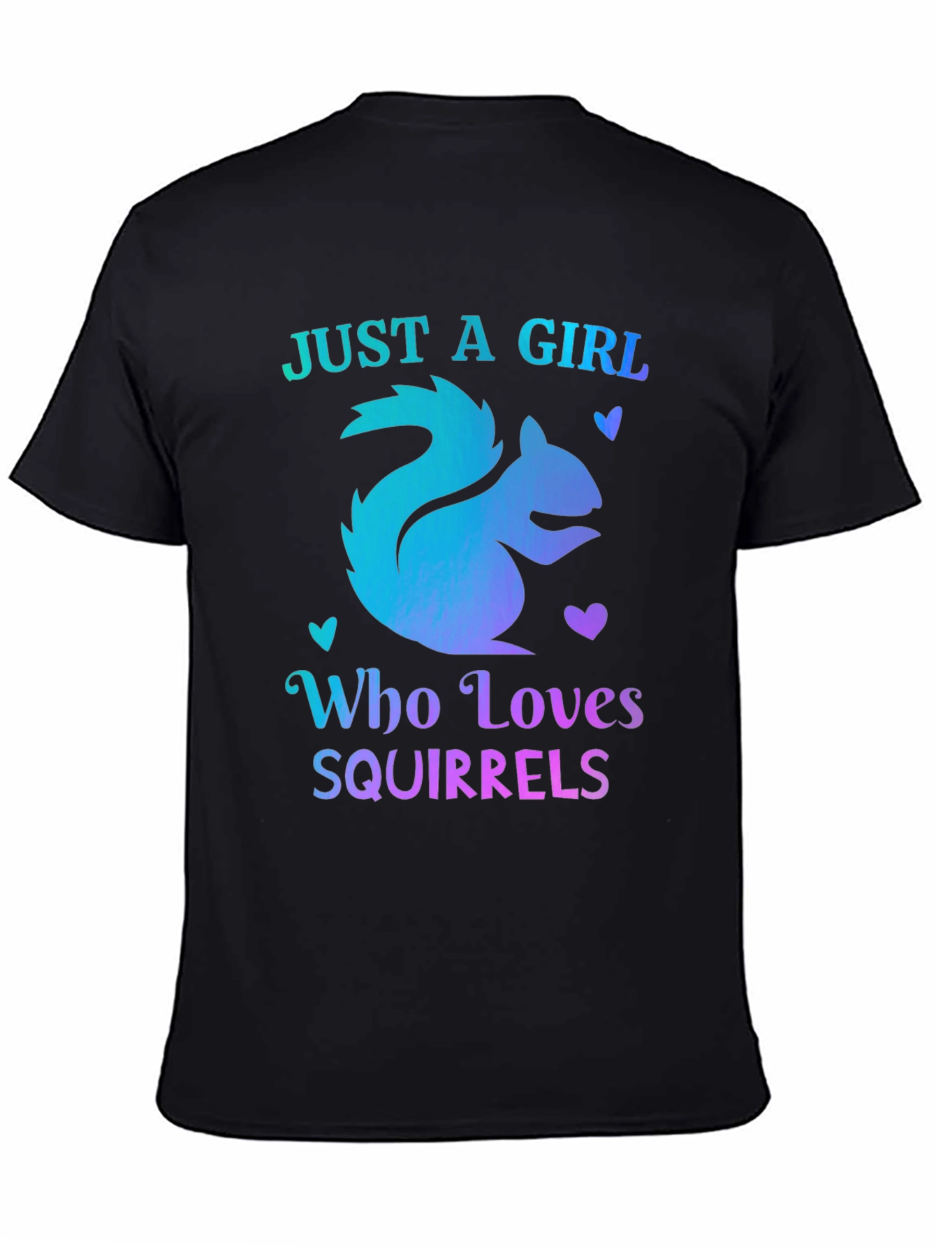 Black Girl Who Loves Squirrels T-Shirt view 4