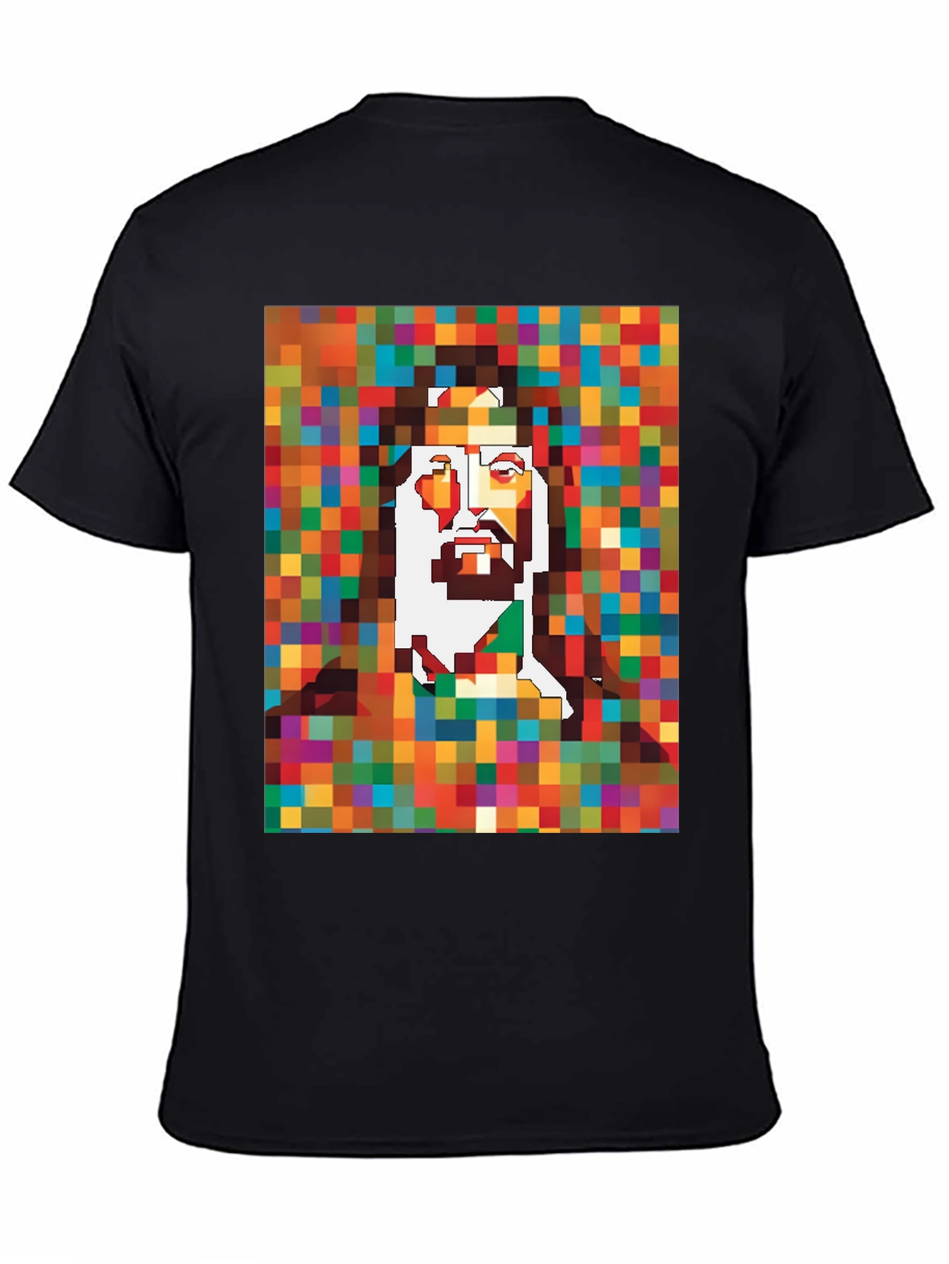 Black Pixel Jesus Graphic Tee - Black view 4