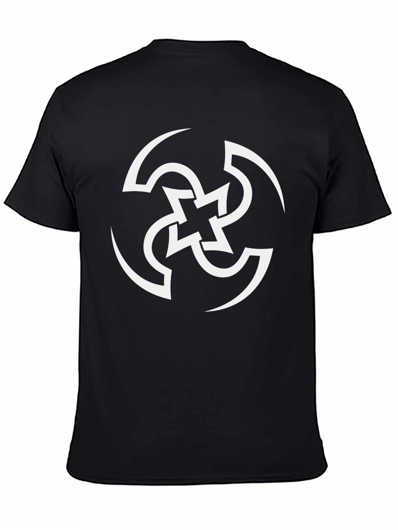 Black Ninja-Inspired Black T-Shirt with White Logo view 4