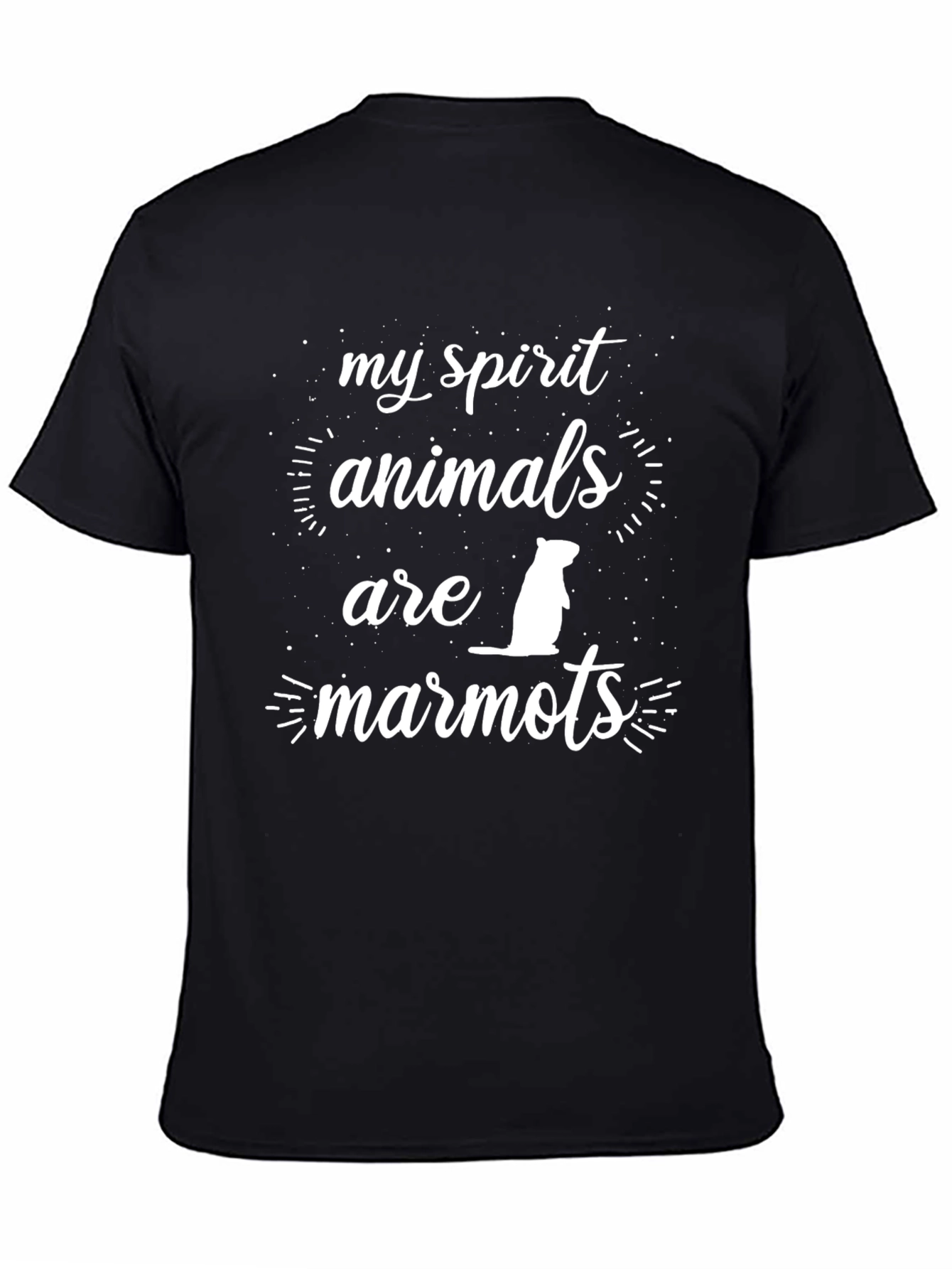 Black My Spirit Animals Are Marmots T-Shirt view 4