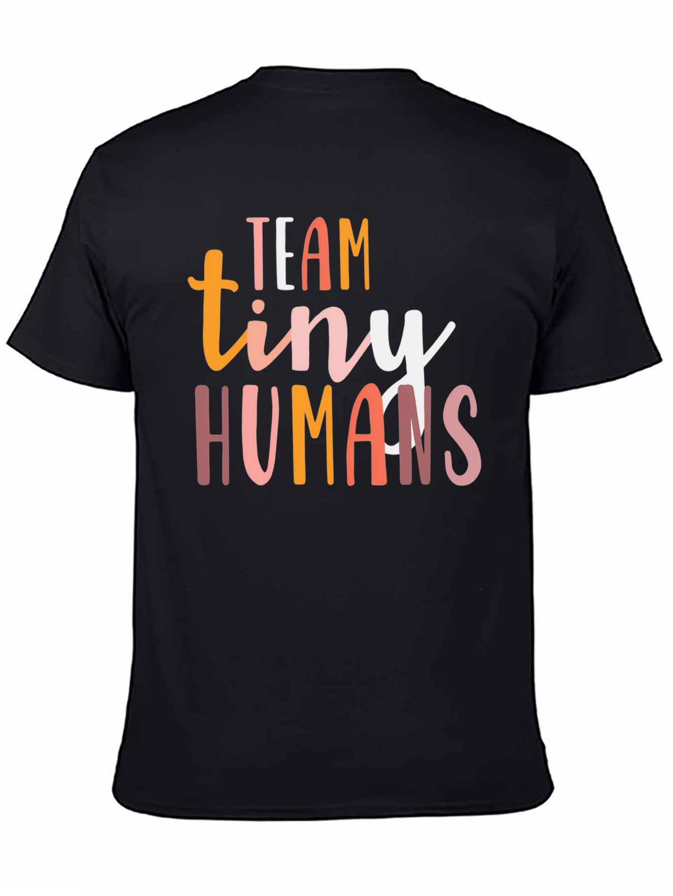 Black Team Tiny Humans Graphic Tee view 4