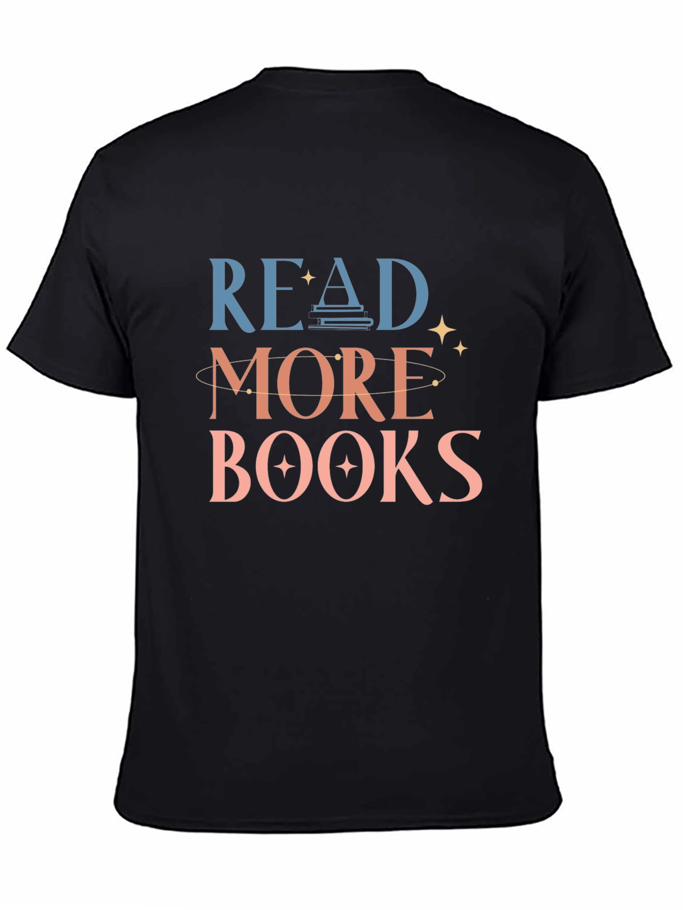 Black Read More Books Graphic Tee - Soft Cotton Blend view 4