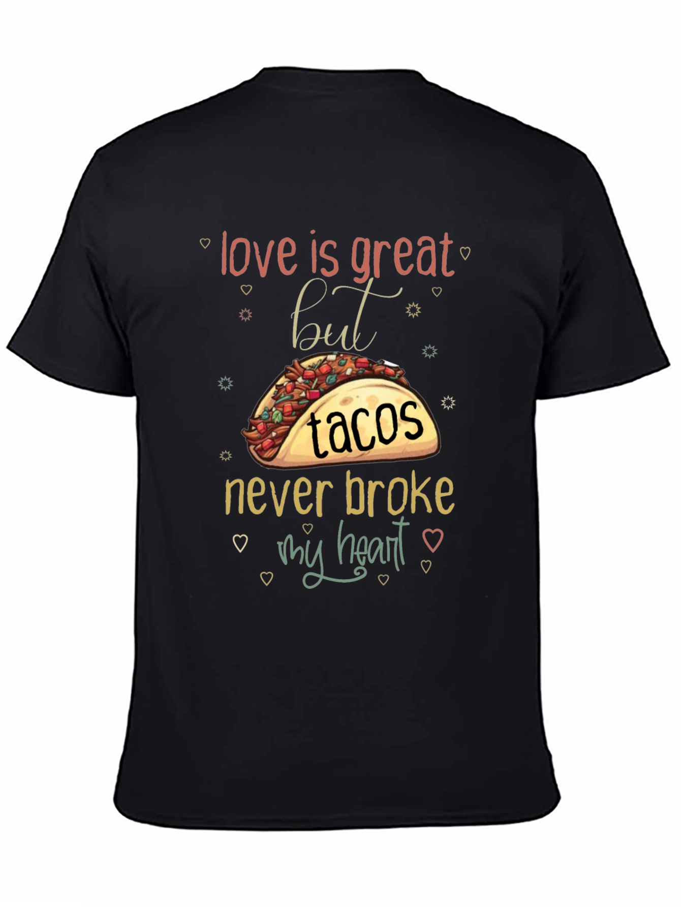 Black Love is Great But Tacos T-Shirt view 4