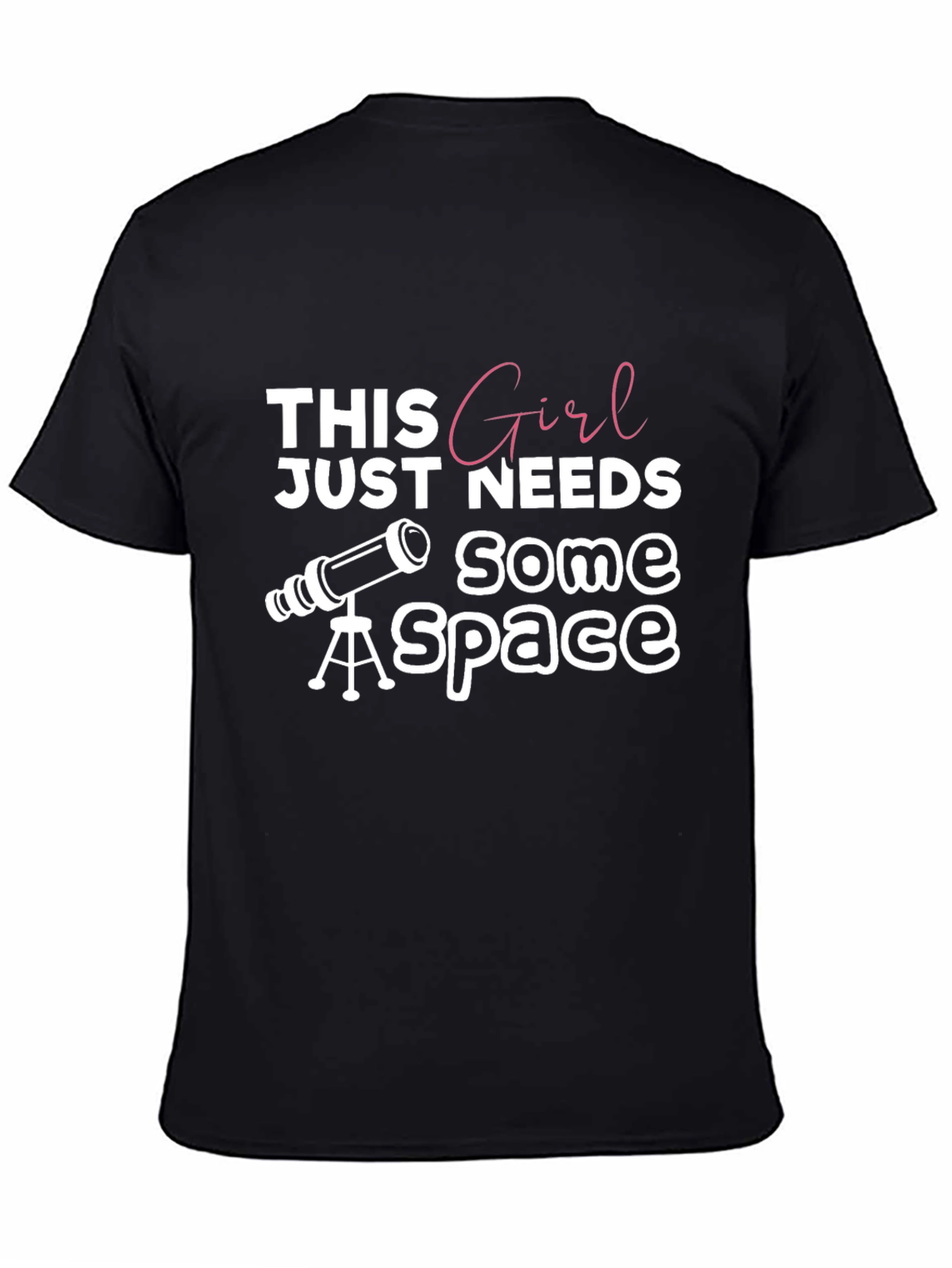 Black Space Girl Black Graphic Tee view 4