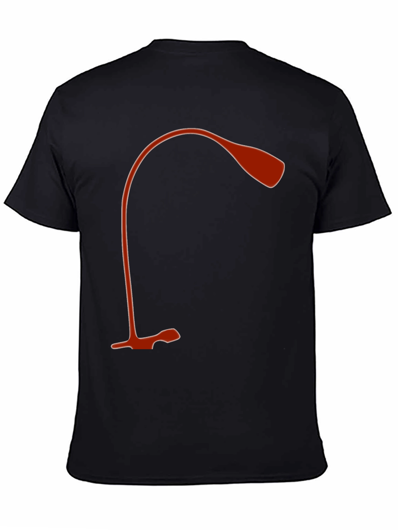 Black Modern Desk Lamp Graphic Tee - Black Cotton Shirt view 4