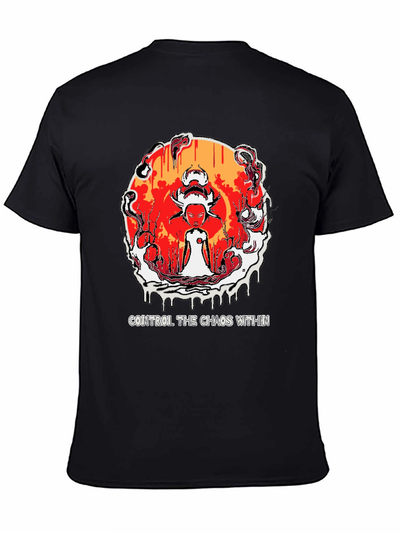 Black Control the Chaos Within Graphic Tee view 4