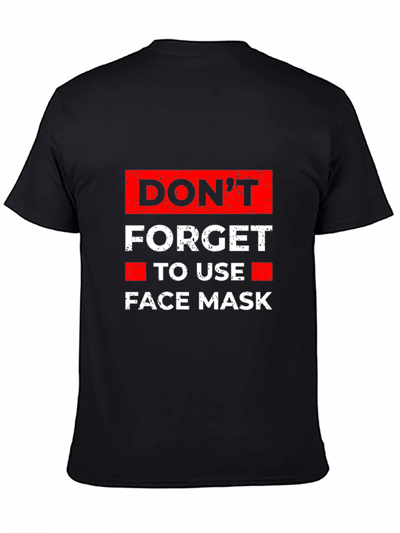 Black Don't Forget Face Mask Graphic Tee - Black view 4