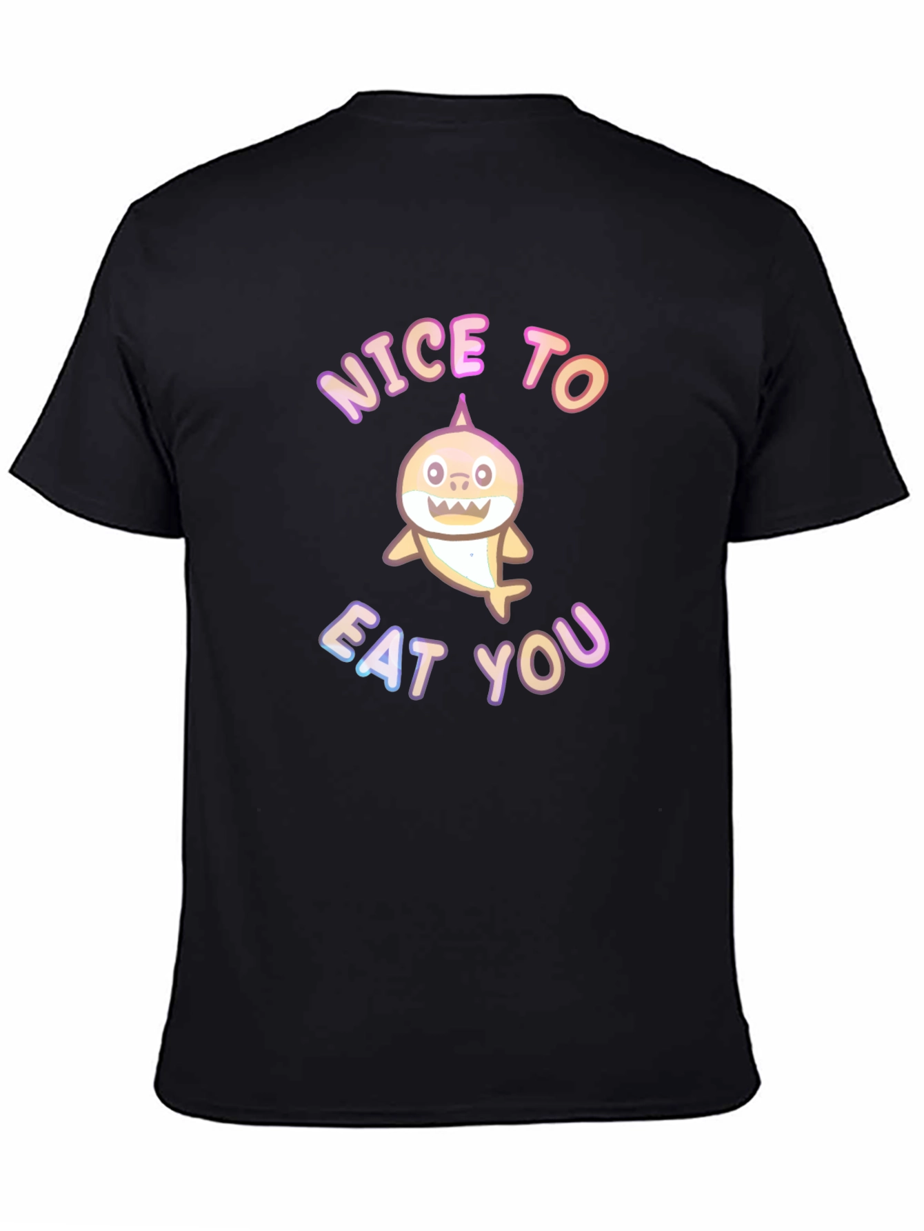 Black Nice to Eat You Shark Graphic Tee view 4