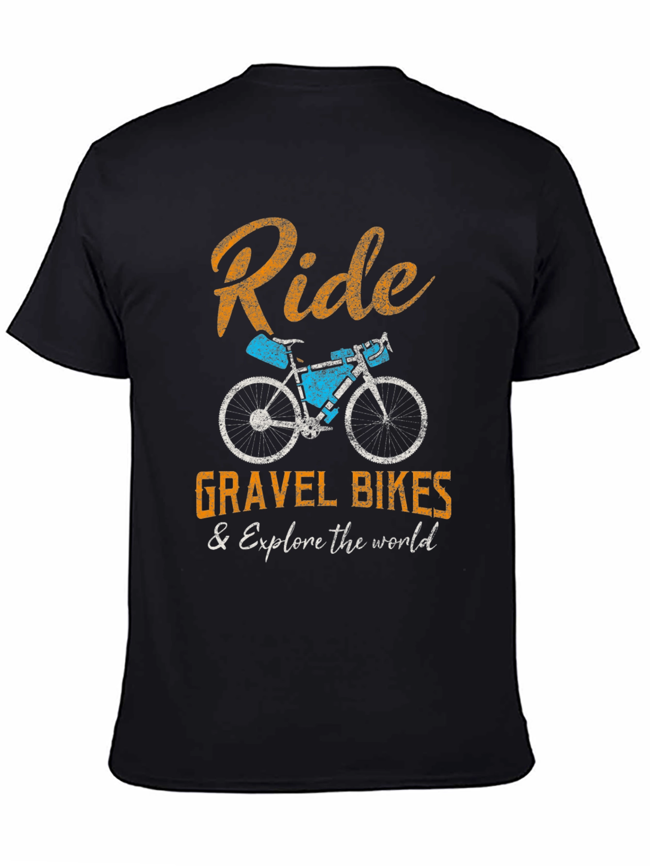 Black Ride Gravel Bikes & Explore T-Shirt view 4