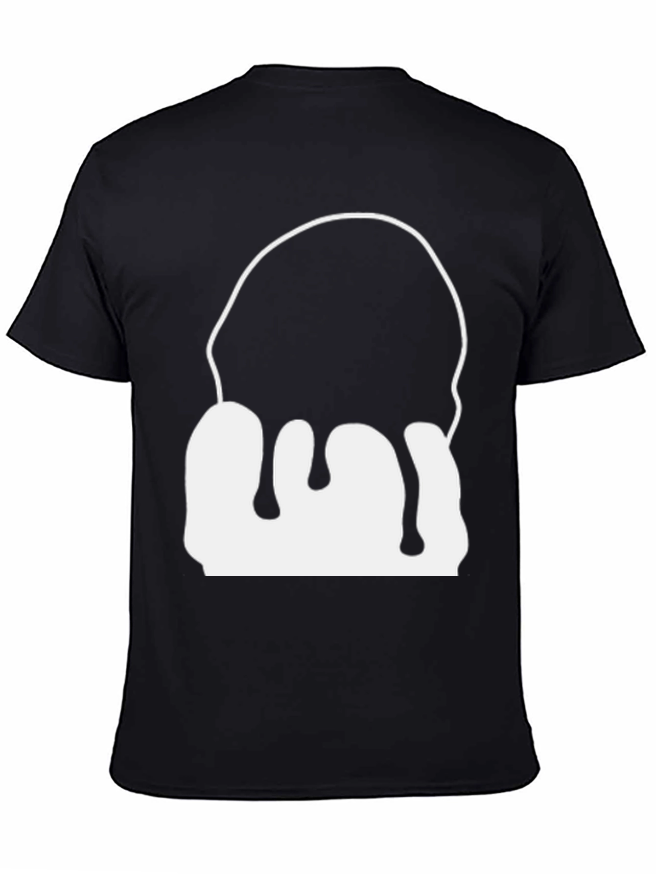 Black Dripping Graphic Black T-Shirt - Modern Style view 4