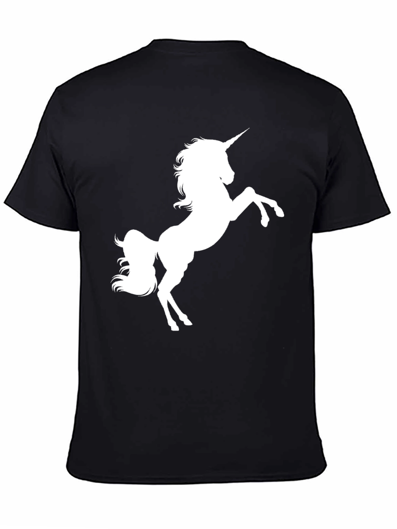 Black Unicorn Graphic Tee - Black Cotton Blend view 4