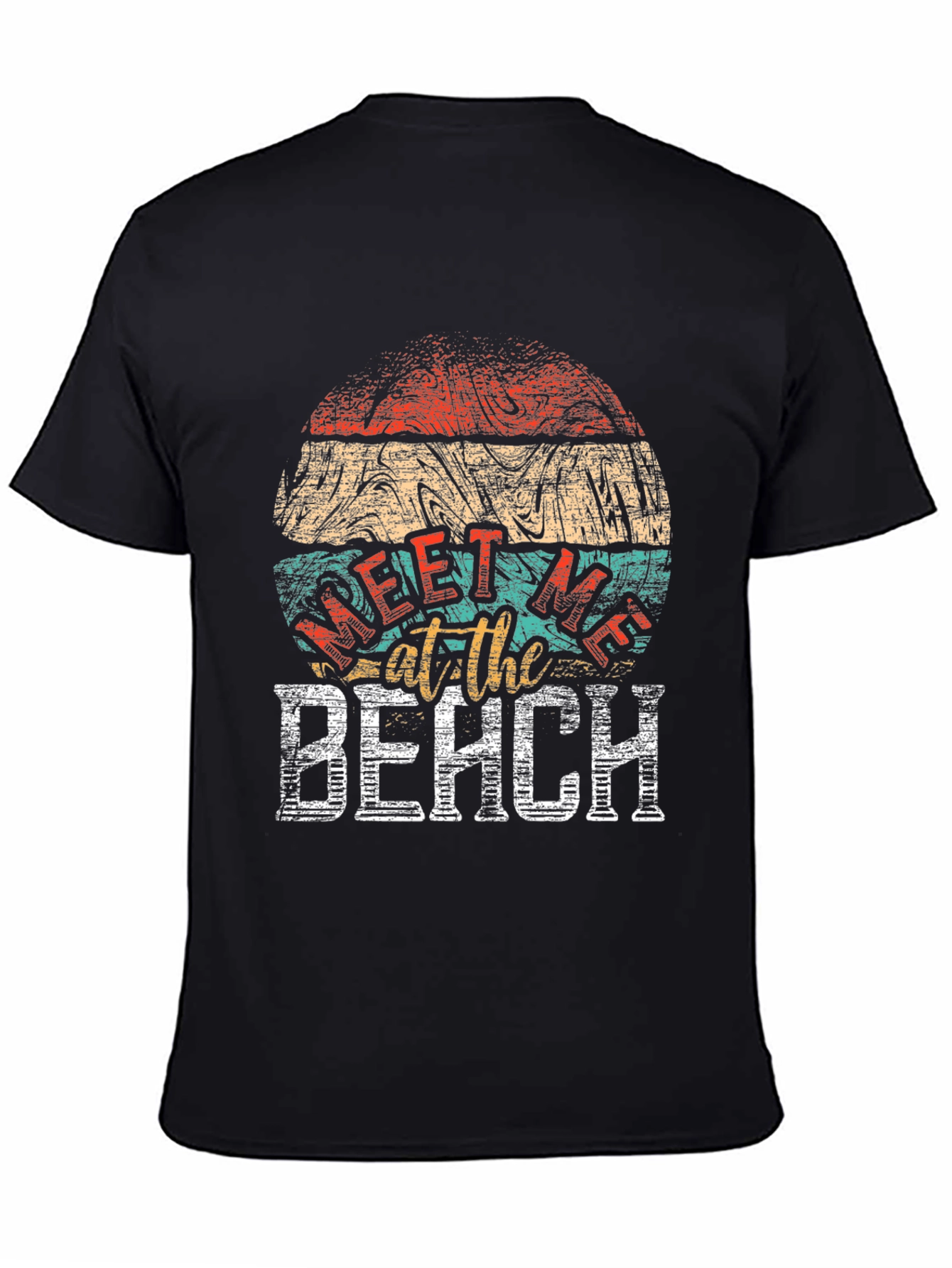 Black Meet Me at the Beach Graphic Tee view 4