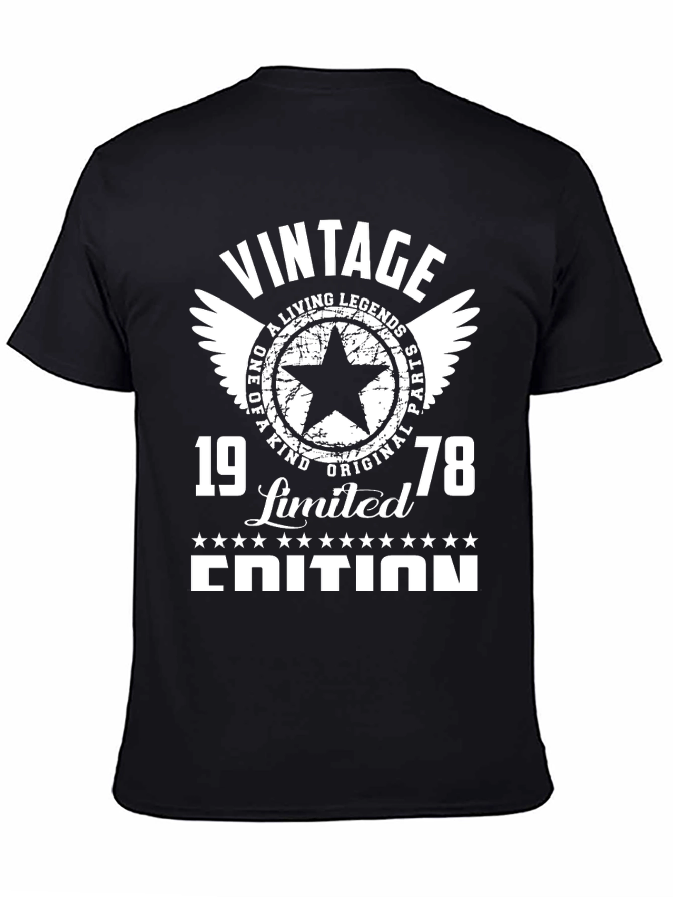 Black Vintage 1978 Limited Edition Graphic T-Shirt view 4
