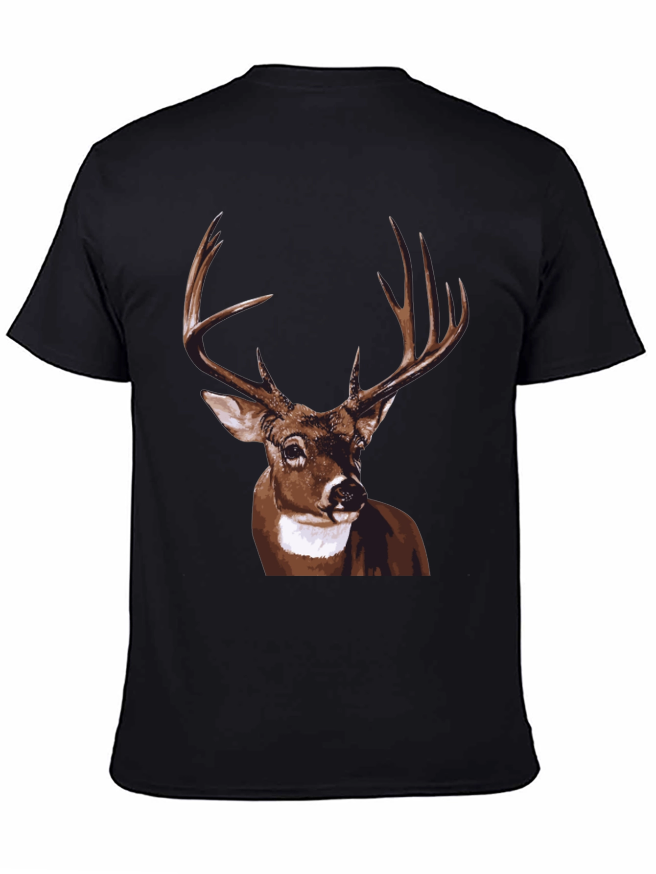 Black Deer Graphic Tee - Men's Black T-Shirt view 4