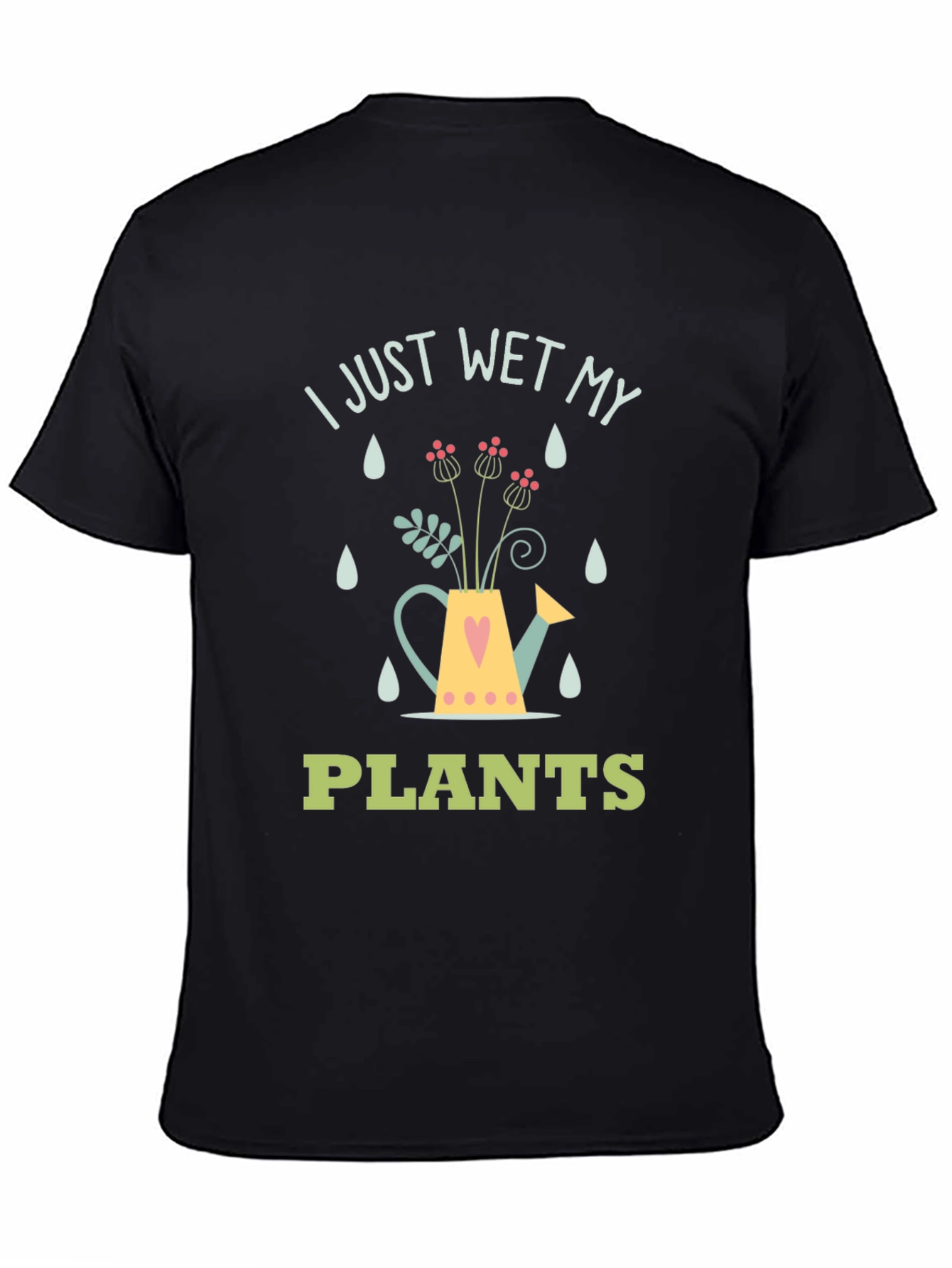 Black I Just Wet My Plants Graphic T-Shirt view 4