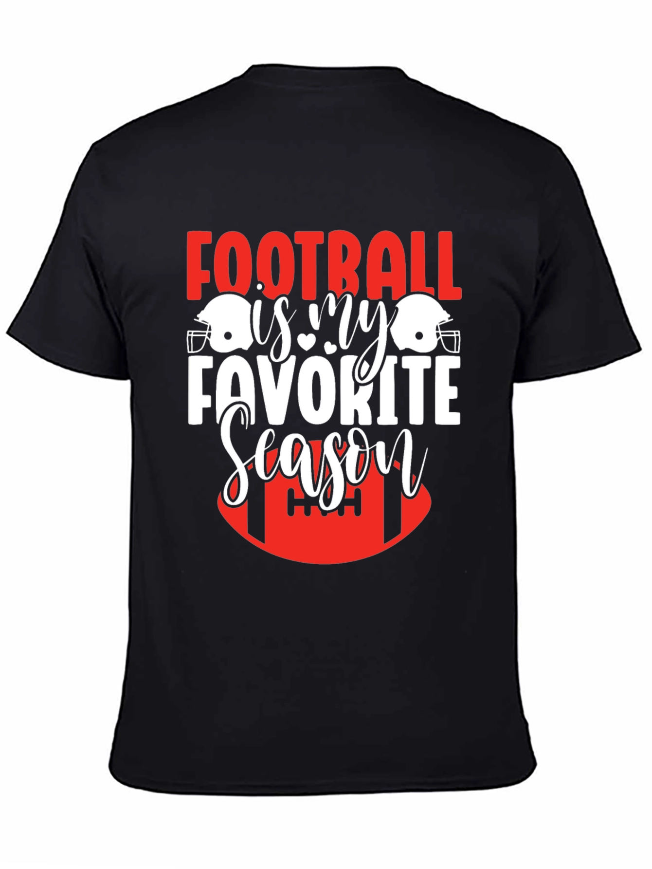 Black Football Is My Favorite Season T-Shirt view 4