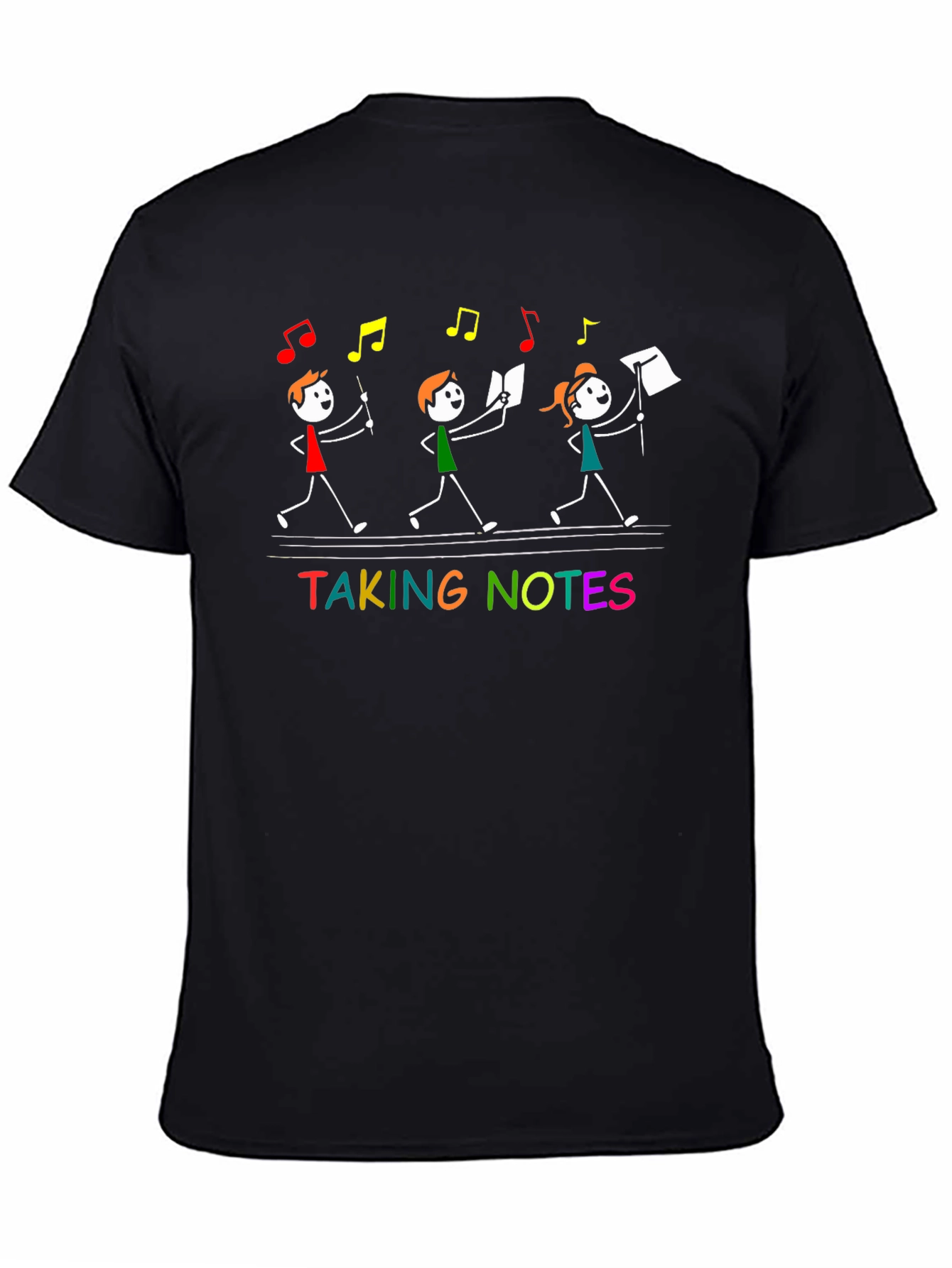 Black Taking Notes Graphic T-Shirt view 4