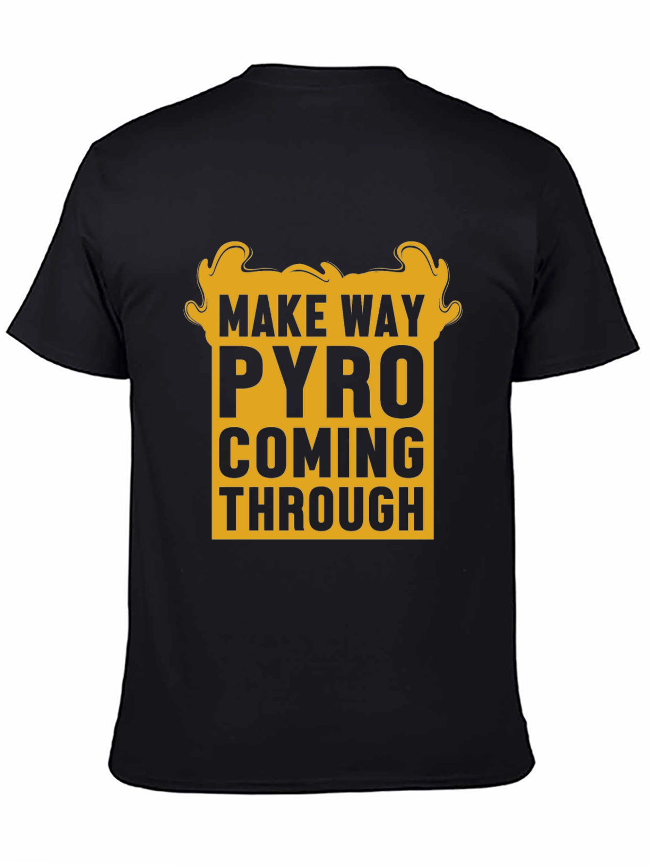 Black Make Way Pyro T-Shirt - Bold Graphic Tee view 4