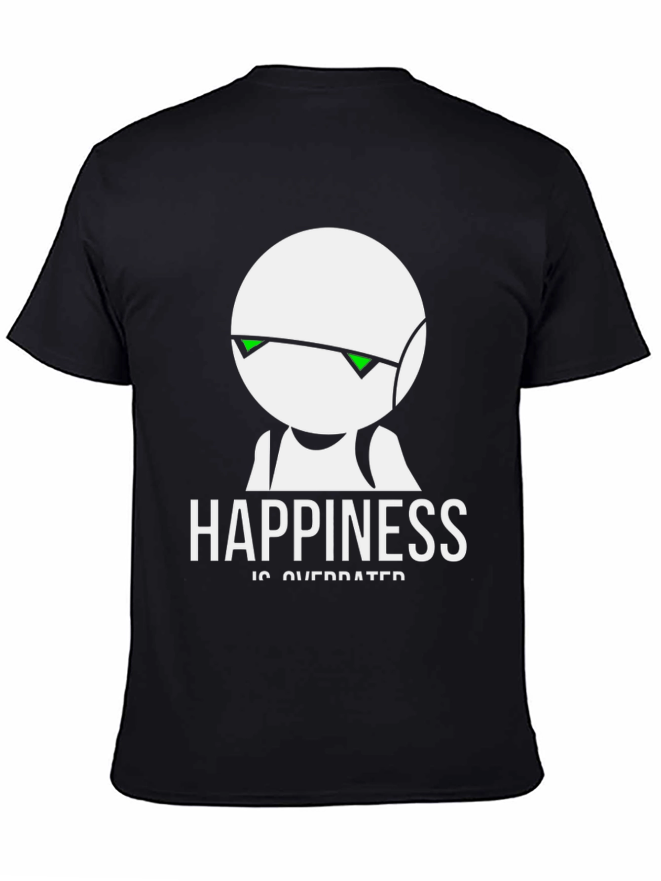Black Happiness Is Overrated T-Shirt view 4