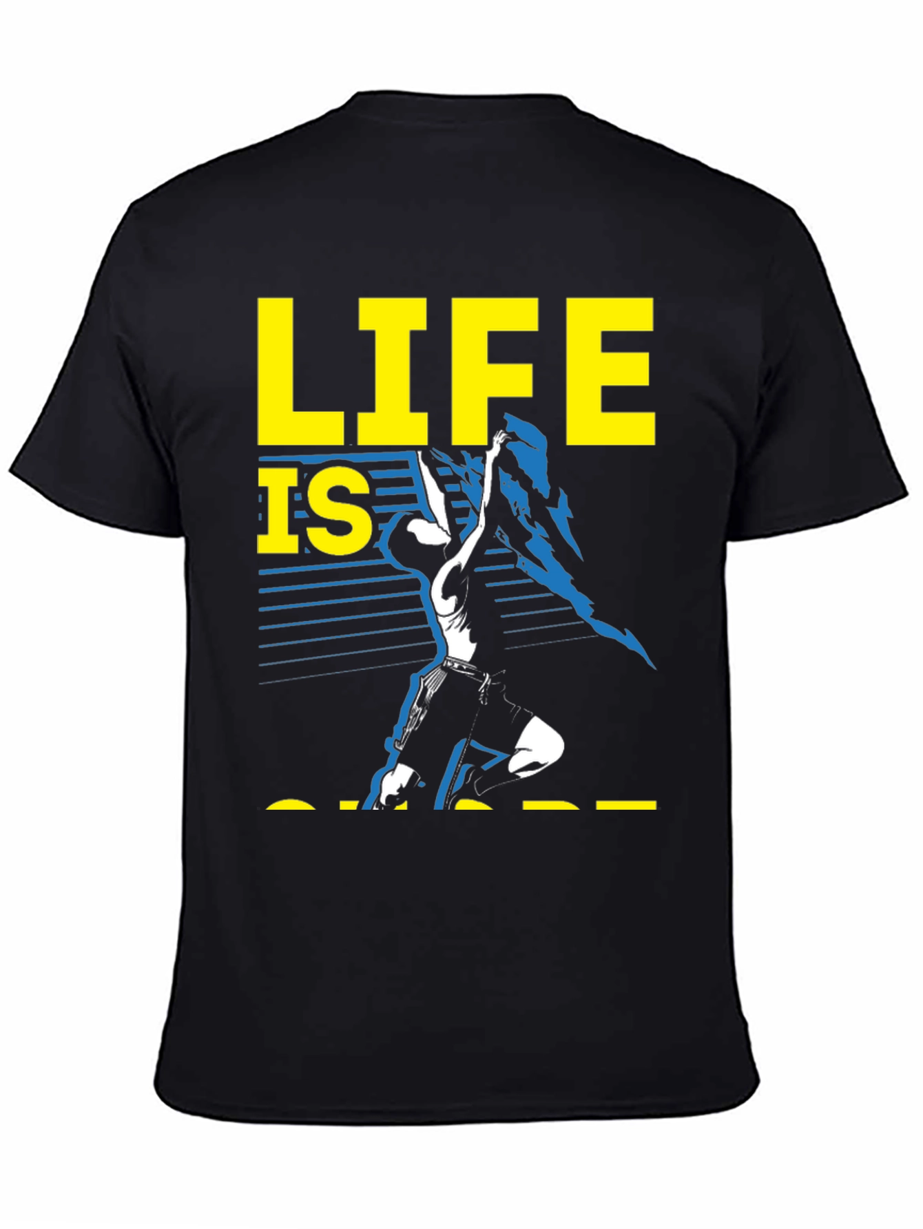 Black Life is Short T-Shirt Graphic Tee view 4
