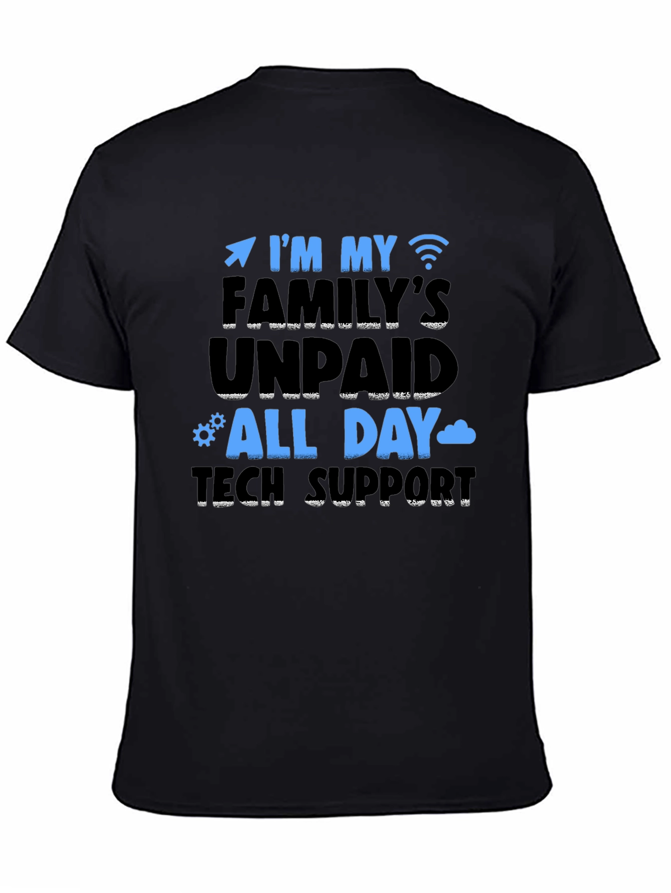 Black Family's Unpaid Tech Support T-Shirt view 4